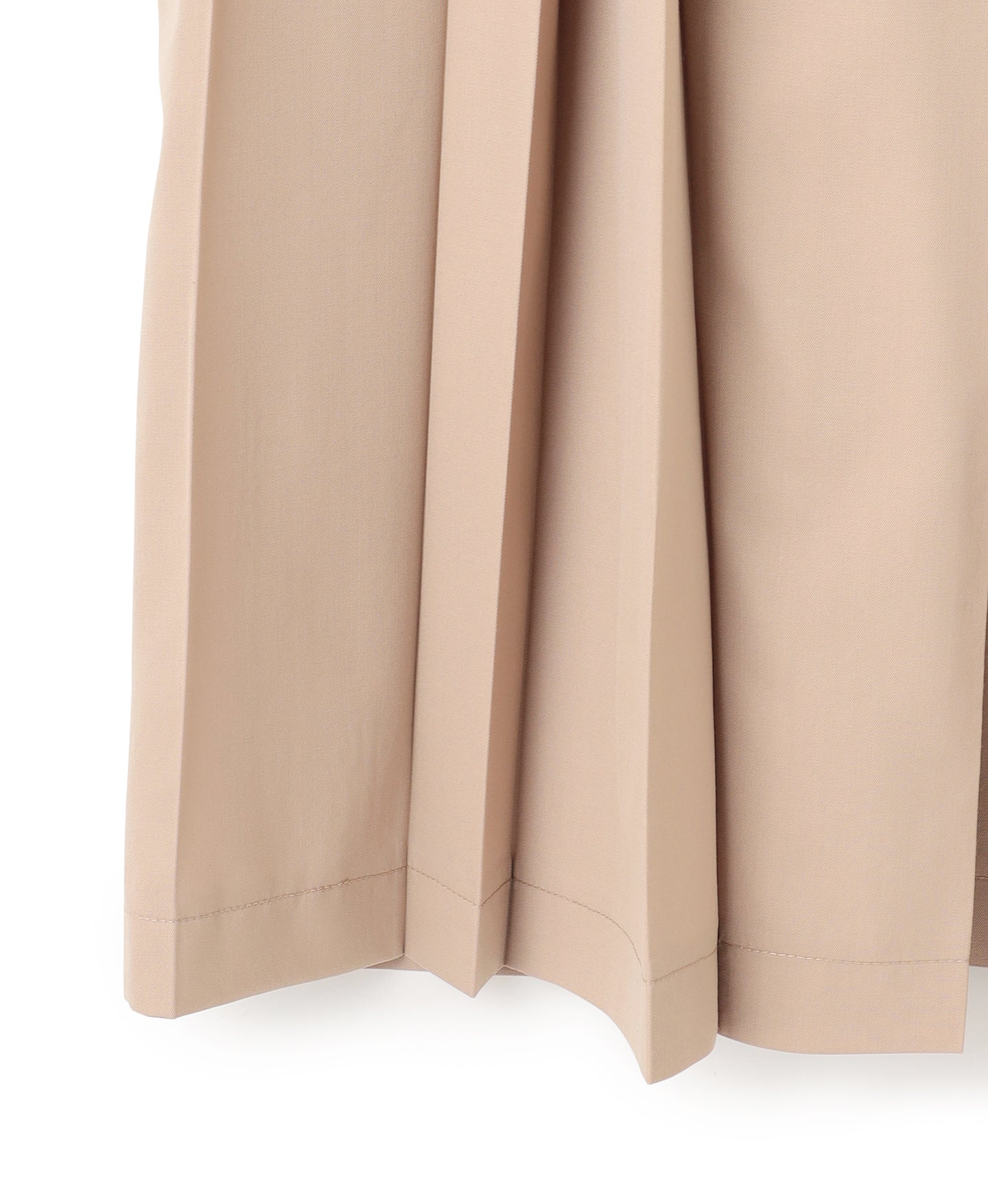 WOOL GABARDINE / PLEATED ASYMMETRY SKIRT