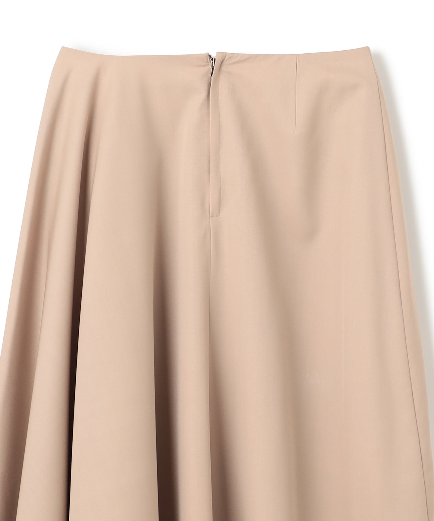 WOOL GABARDINE / PLEATED ASYMMETRY SKIRT