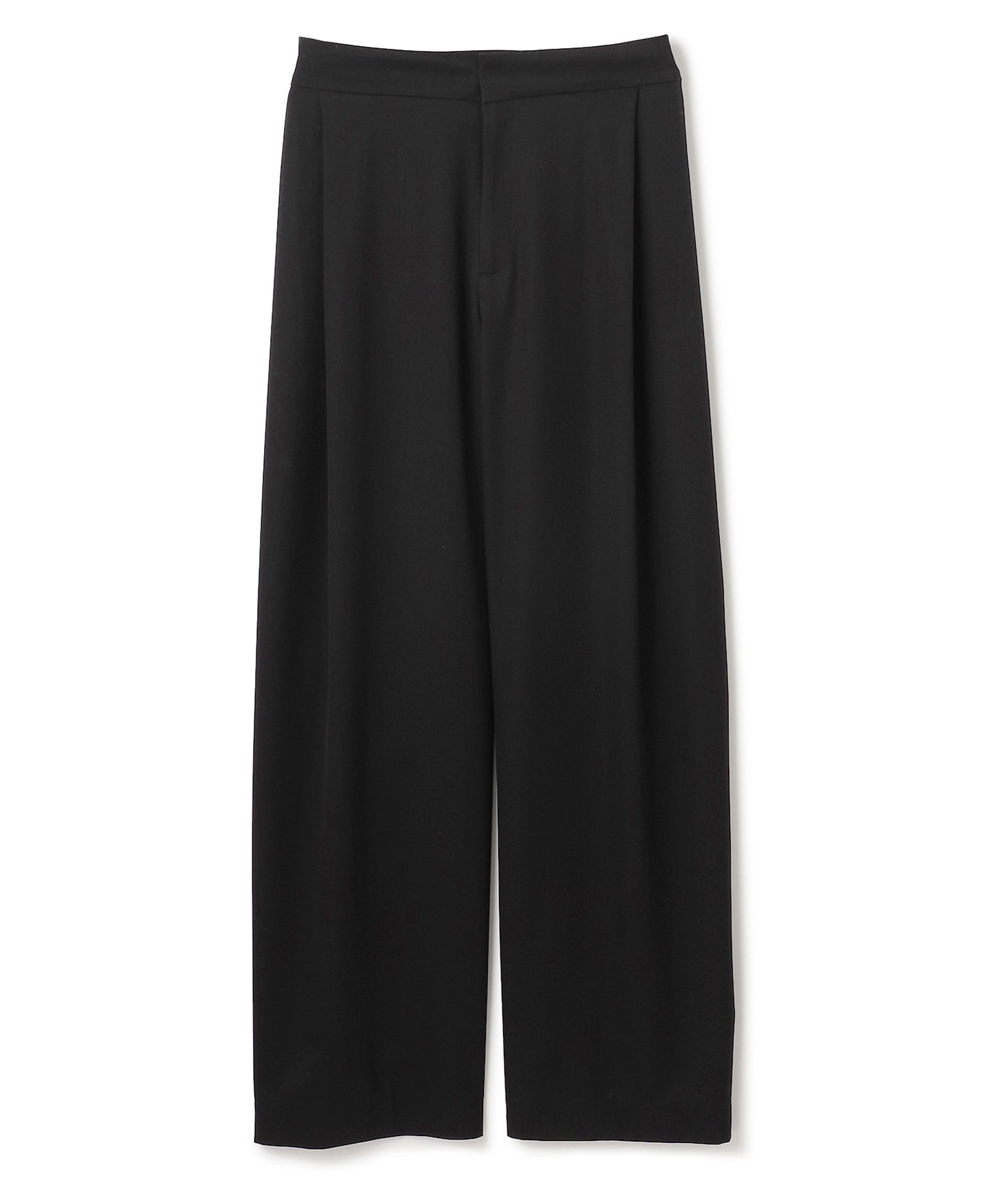 WOOL GABARDINE / SINGLE PLEATED TSUTSUMU PANTS