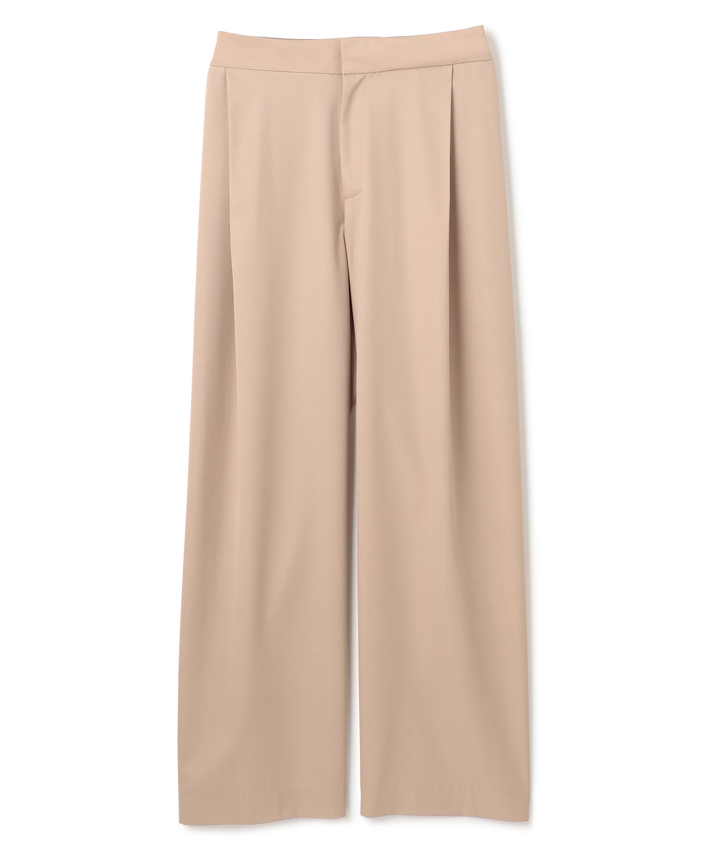 WOOL GABARDINE / SINGLE PLEATED TSUTSUMU PANTS