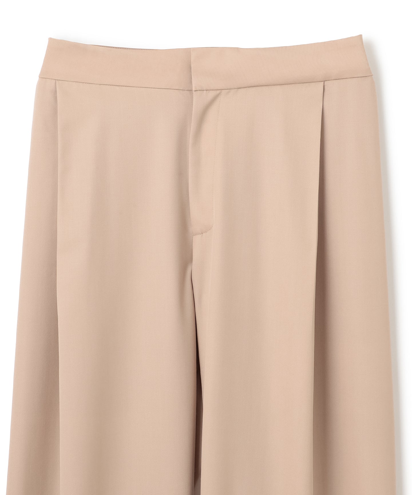 WOOL GABARDINE / SINGLE PLEATED TSUTSUMU PANTS