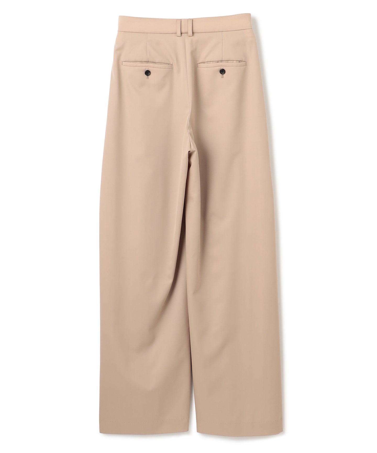 WOOL GABARDINE / DOUBLE PLEATED TSUTSUMU PANTS