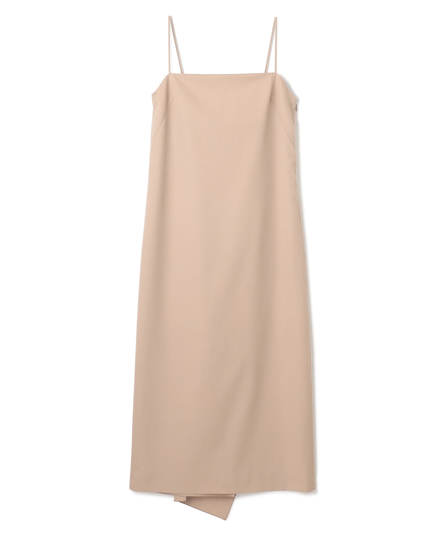 WOOL GABARDINE / PLEATED DRESS