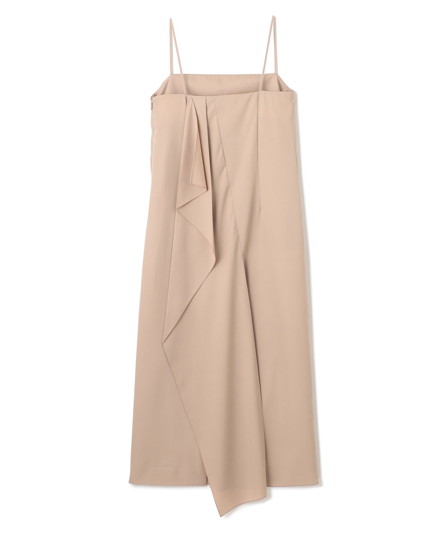 WOOL GABARDINE / PLEATED DRESS