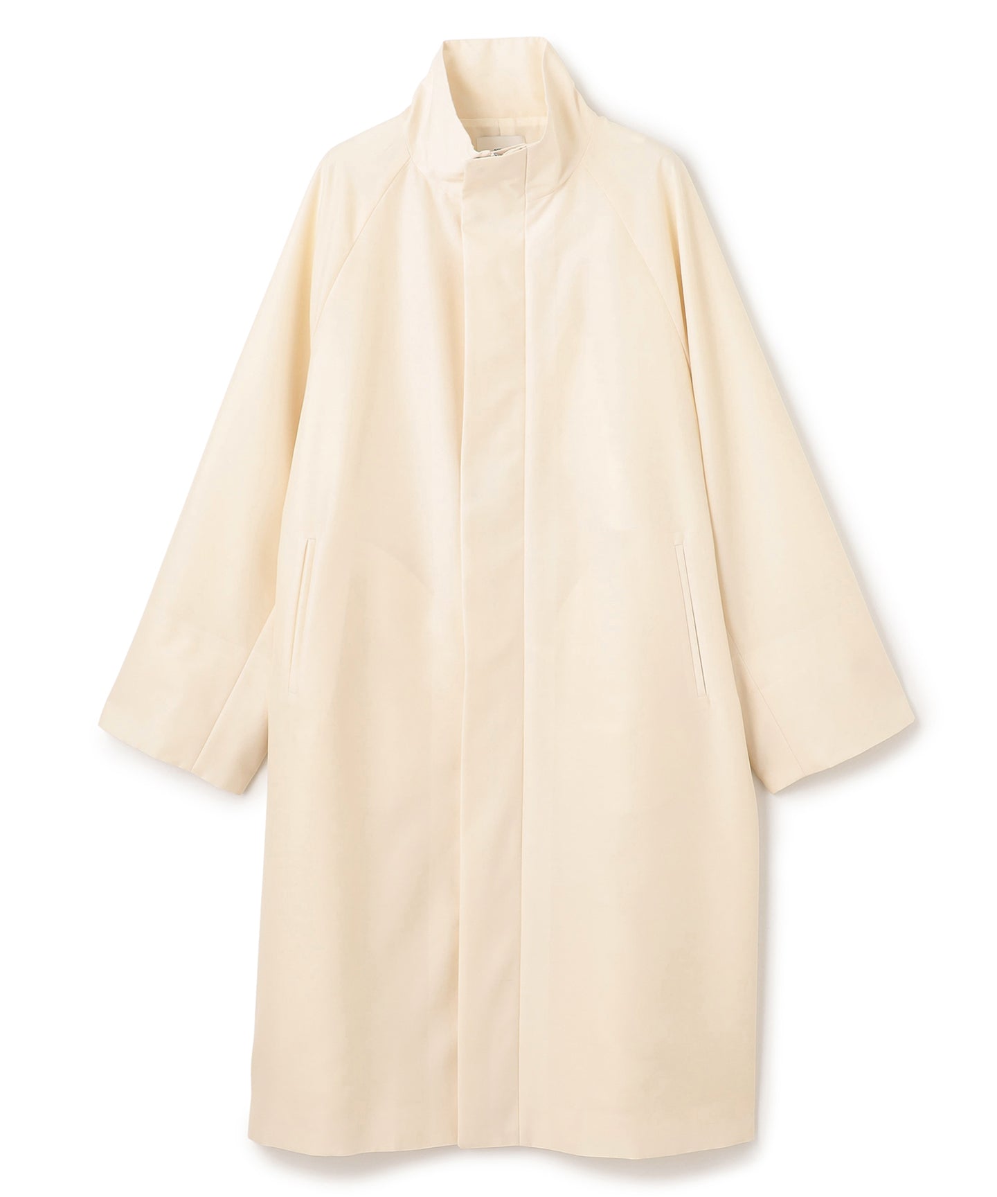 WOOL SILK / HOODY CURVY COAT