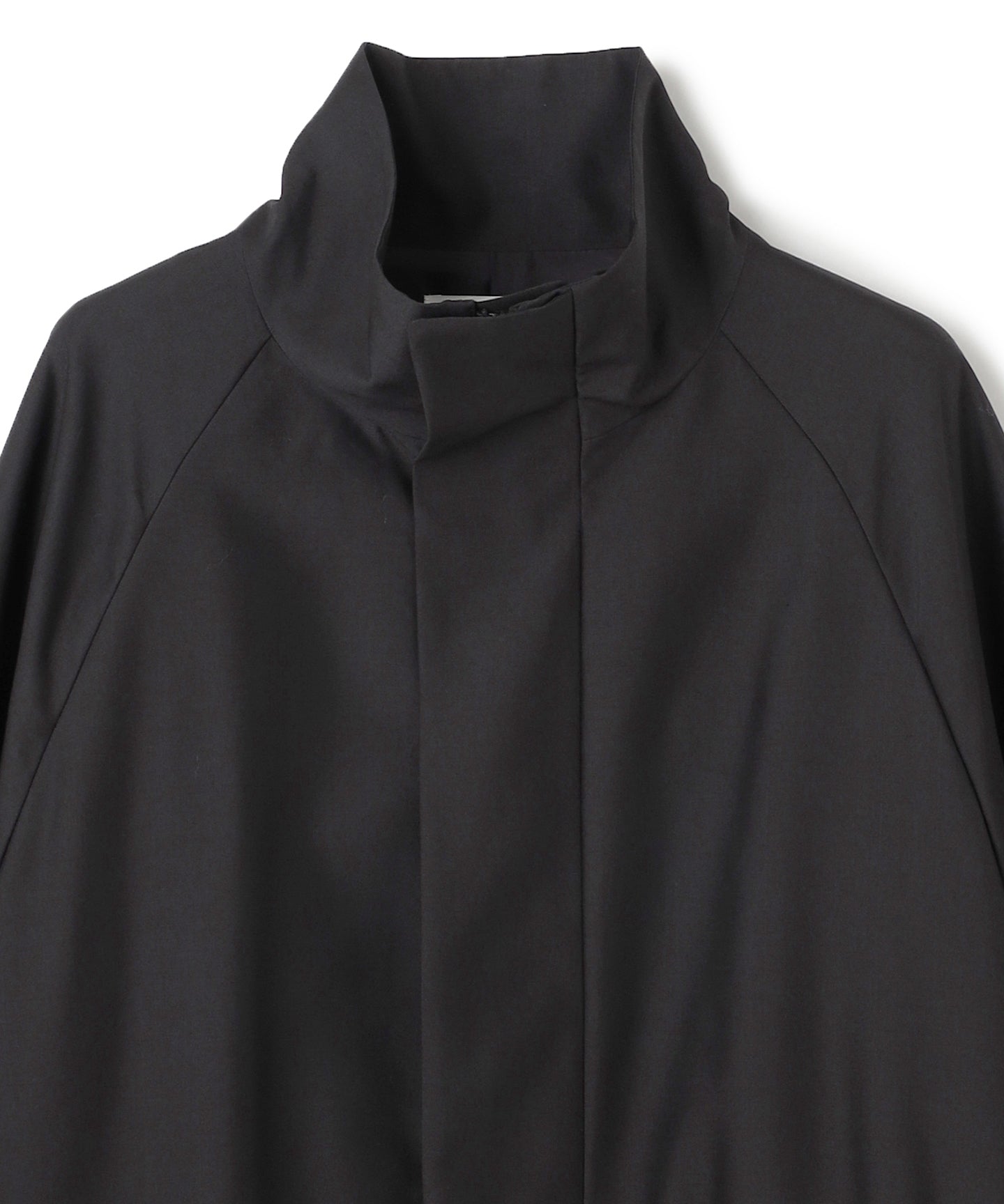 WOOL SILK / HOODY CURVY COAT