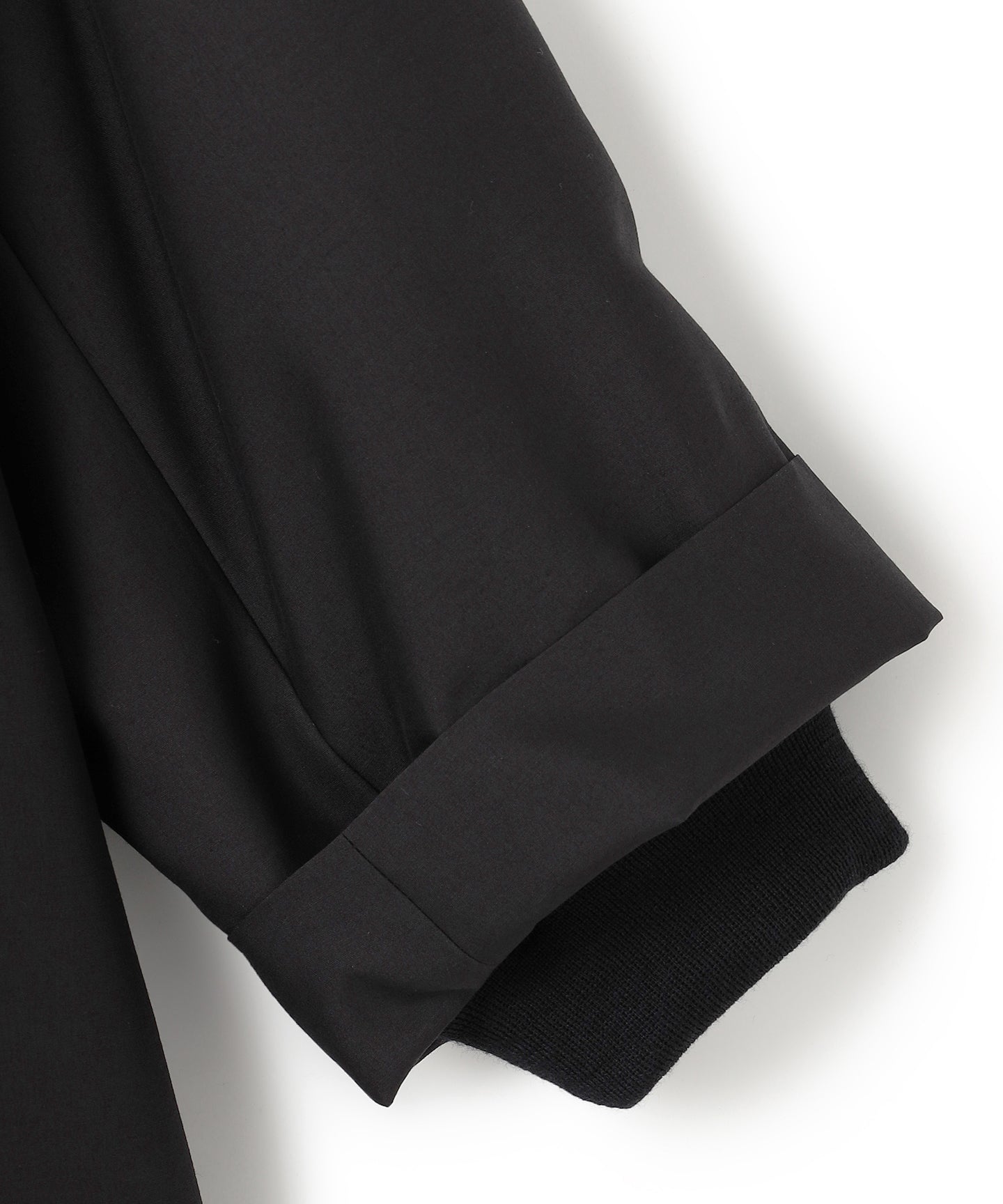 WOOL SILK / HOODY CURVY COAT