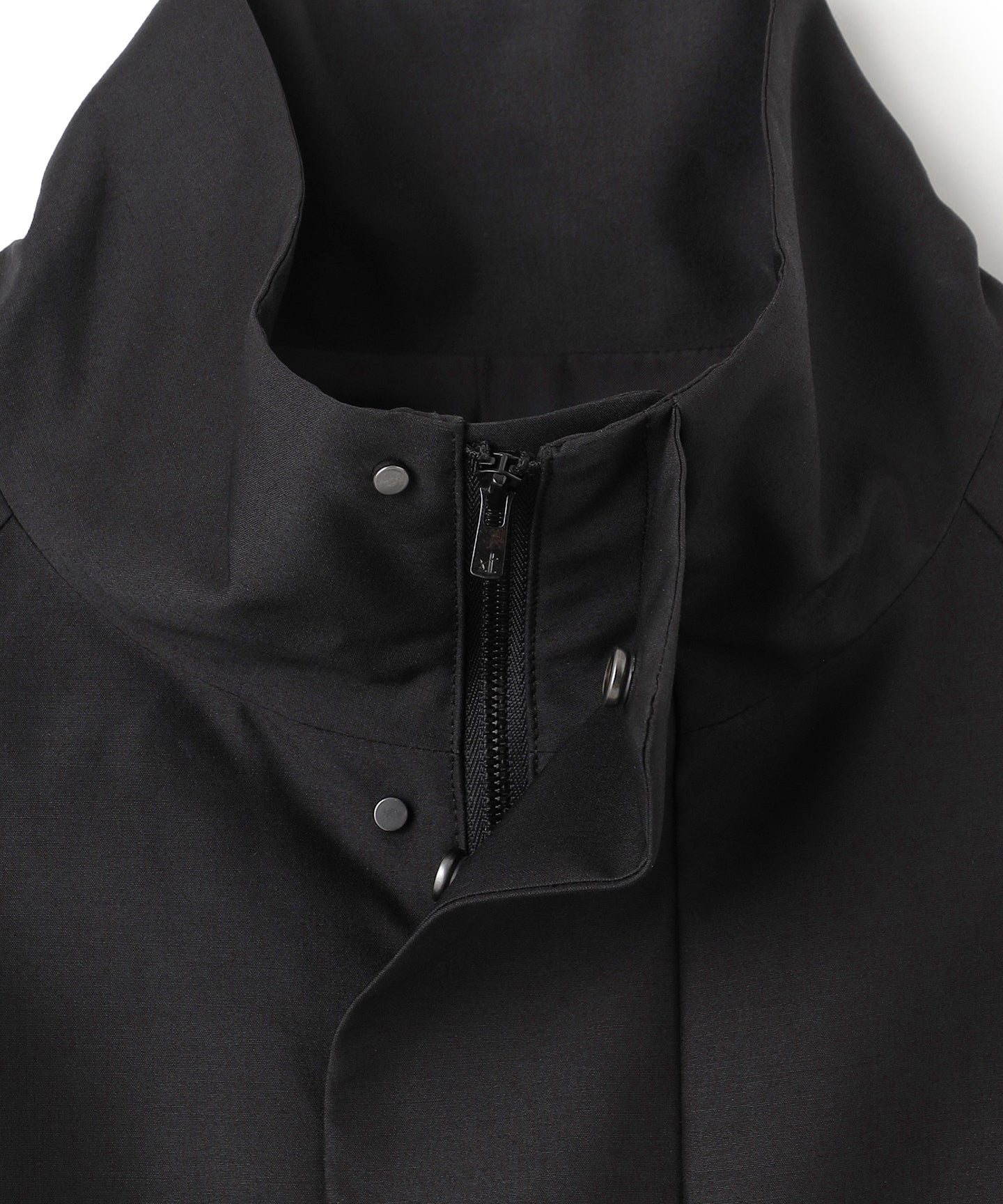 WOOL SILK / HOODY CURVY COAT