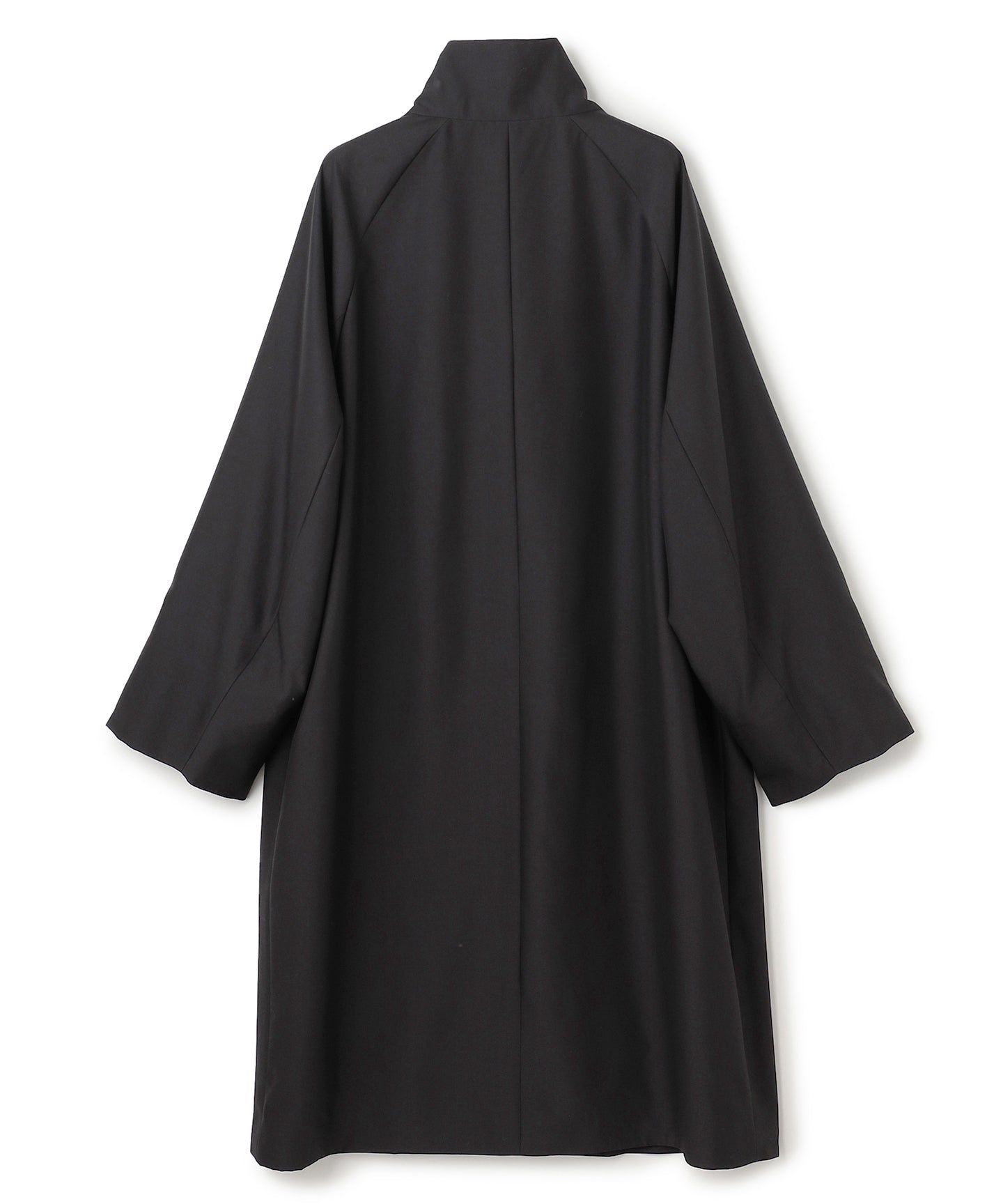 WOOL SILK / HOODY CURVY COAT