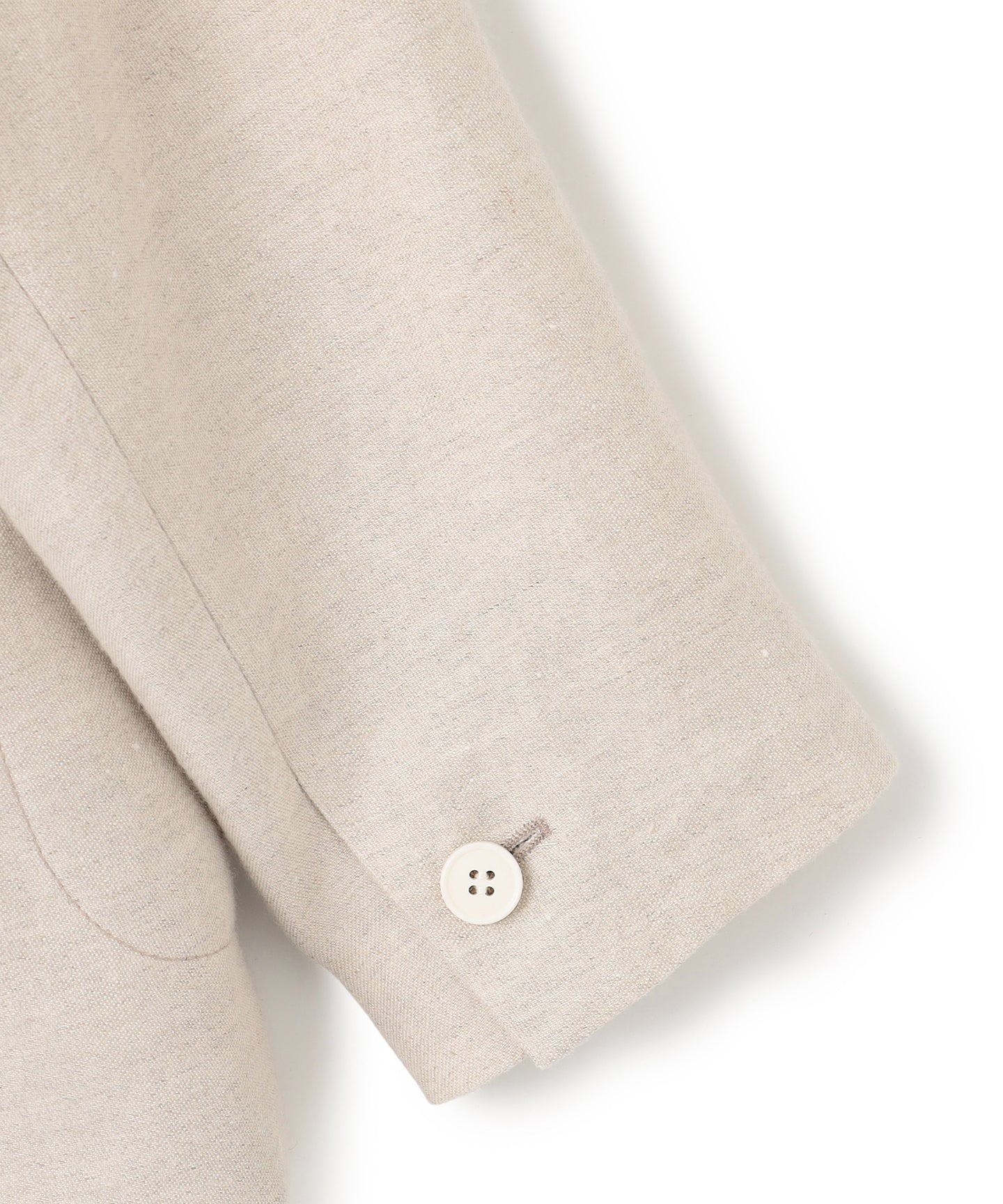 LINEN DOUBLE CLOTH / OVERSIZED NO COLLAR JACKET