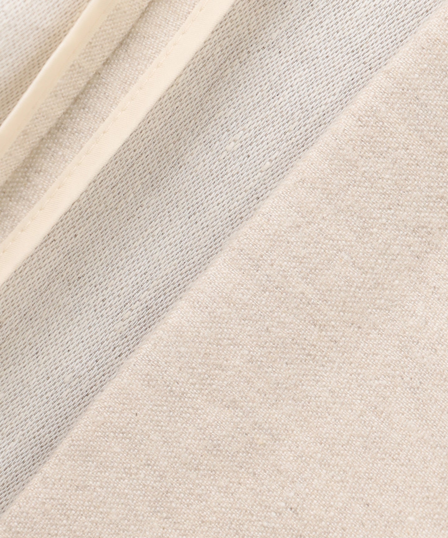 LINEN DOUBLE CLOTH / OVERSIZED NO COLLAR JACKET