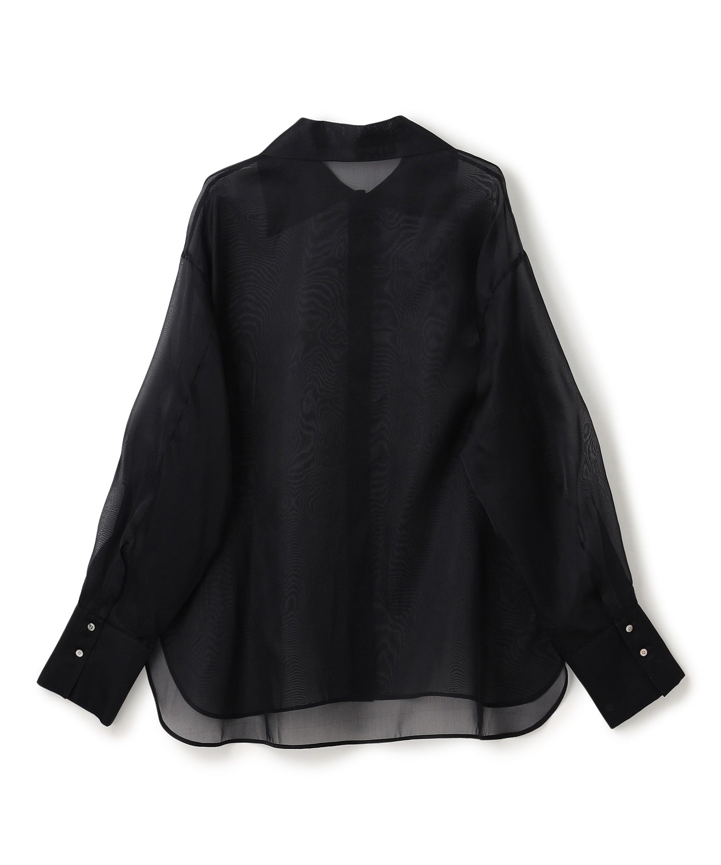 SILK SATIN ORGANDIE / OVERSIZED SHIRT BLOUSE