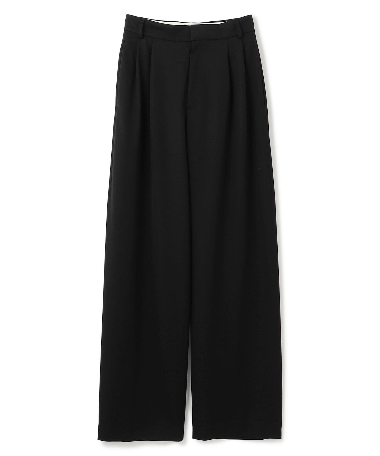 WOOL GABARDINE / DOUBLE PLEATED TSUTSUMU PANTS