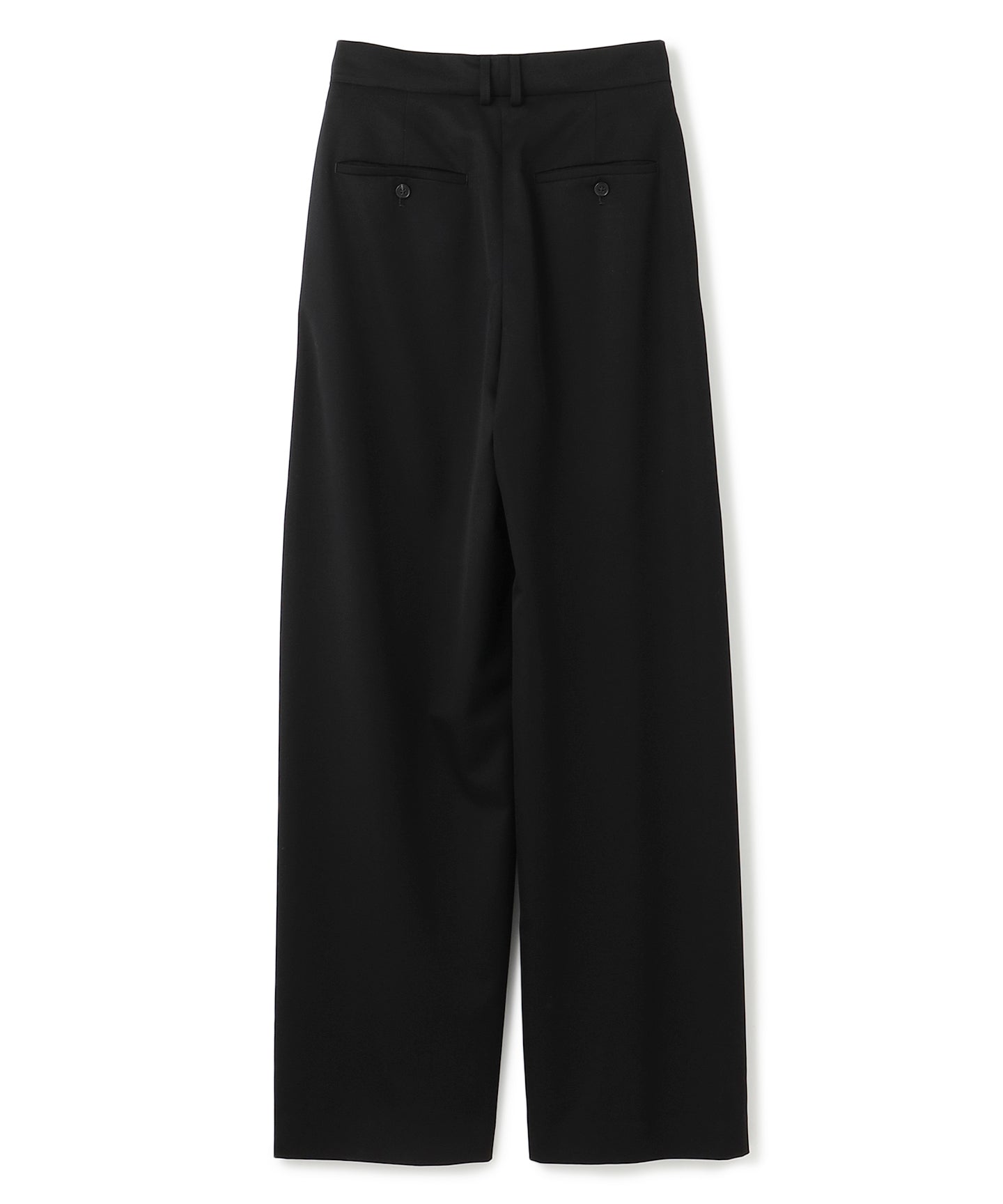 WOOL GABARDINE / DOUBLE PLEATED TSUTSUMU PANTS
