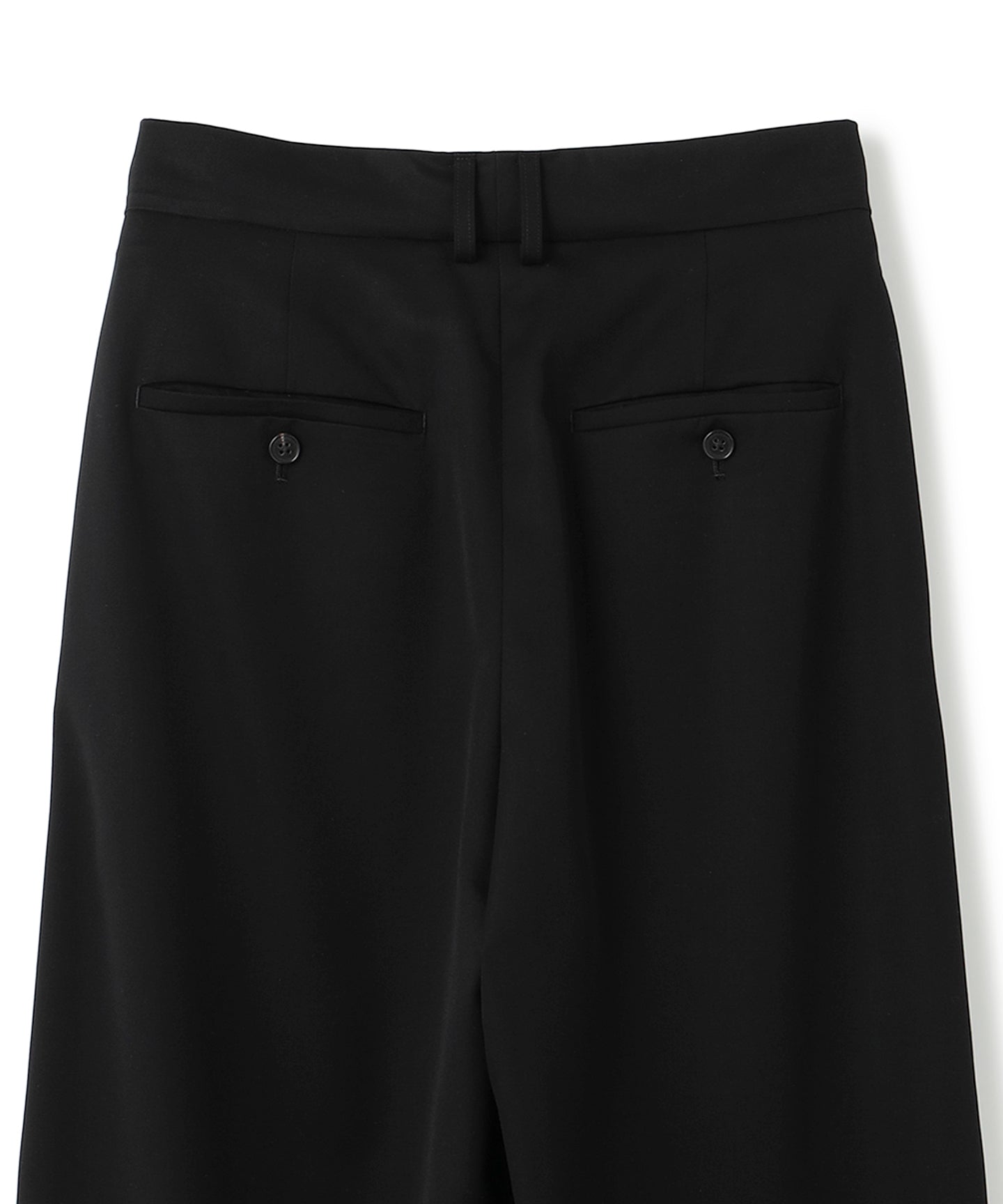 WOOL GABARDINE / DOUBLE PLEATED TSUTSUMU PANTS