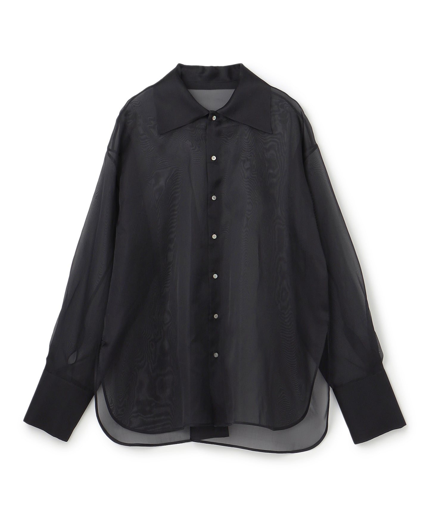 SILK SATIN ORGANDIE / OVERSIZED SHIRT BLOUSE