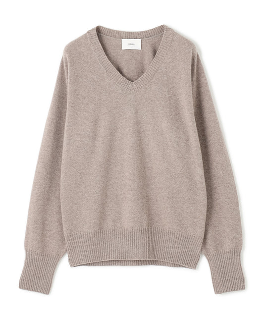 CASHMERE MIDDLE  GAUGE / V NECK KNIT