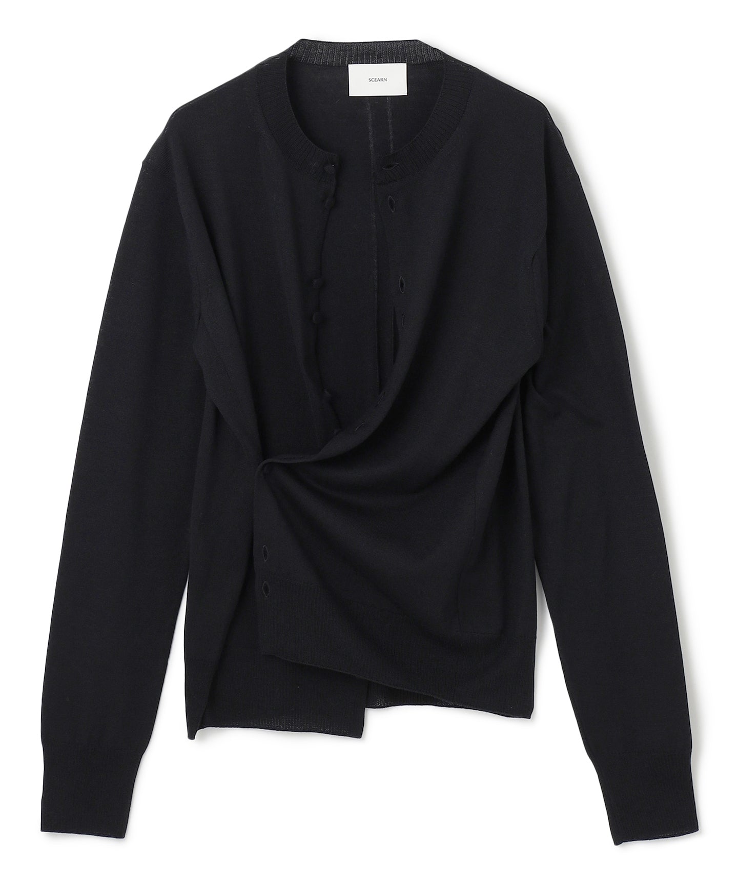 SILK COTTON / BUTTON DETAIL CARDIGAN