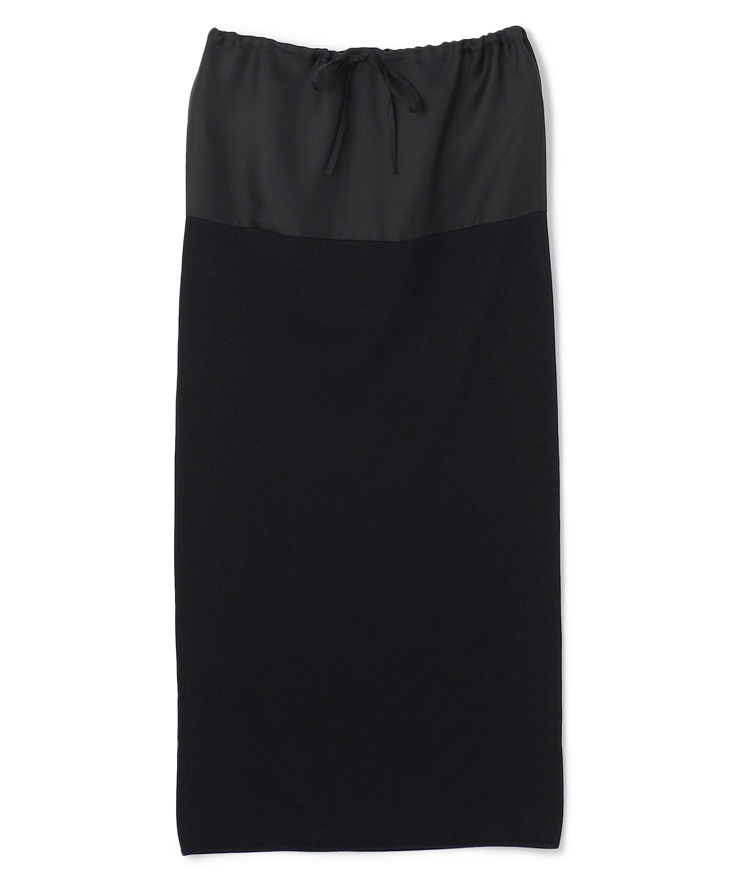 SILK COTTON / BLOCKING KNIT SKIRT