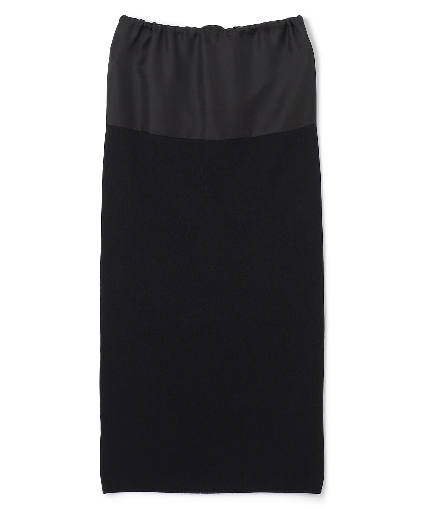 SILK COTTON / BLOCKING KNIT SKIRT