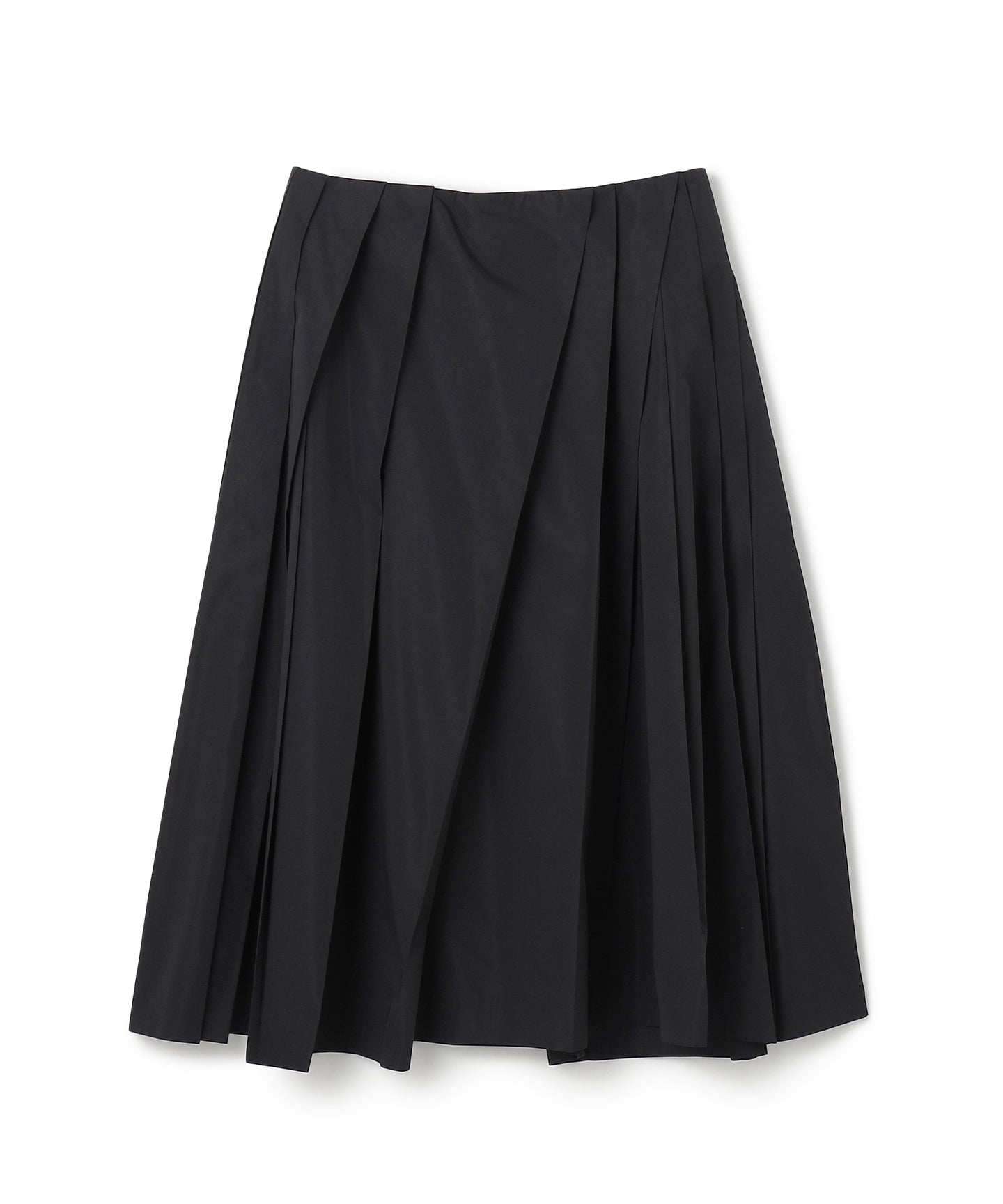 POLYESTER SILK TAFFETA / PLEATED A-LINE SKIRT