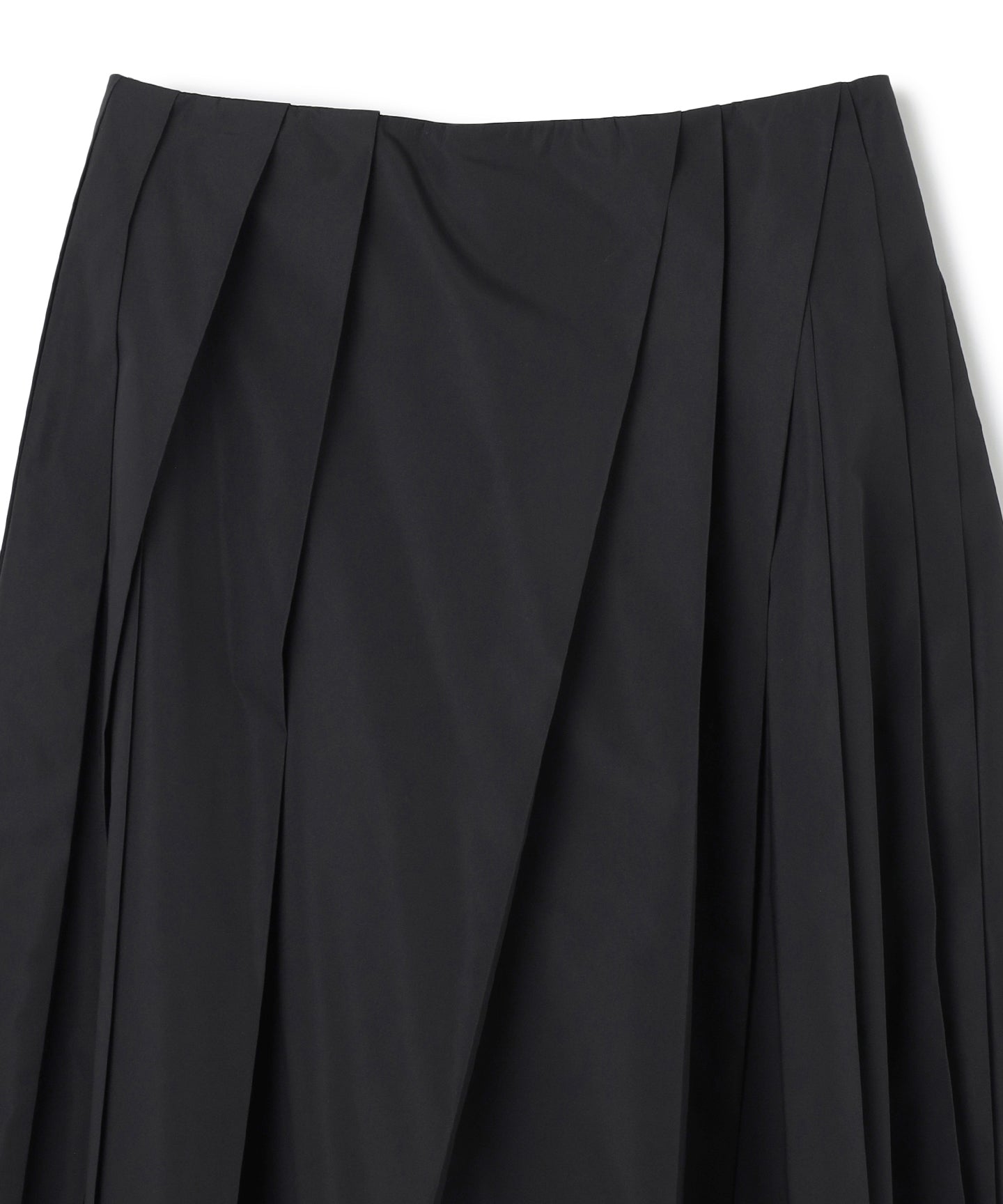 POLYESTER SILK TAFFETA / PLEATED A-LINE SKIRT