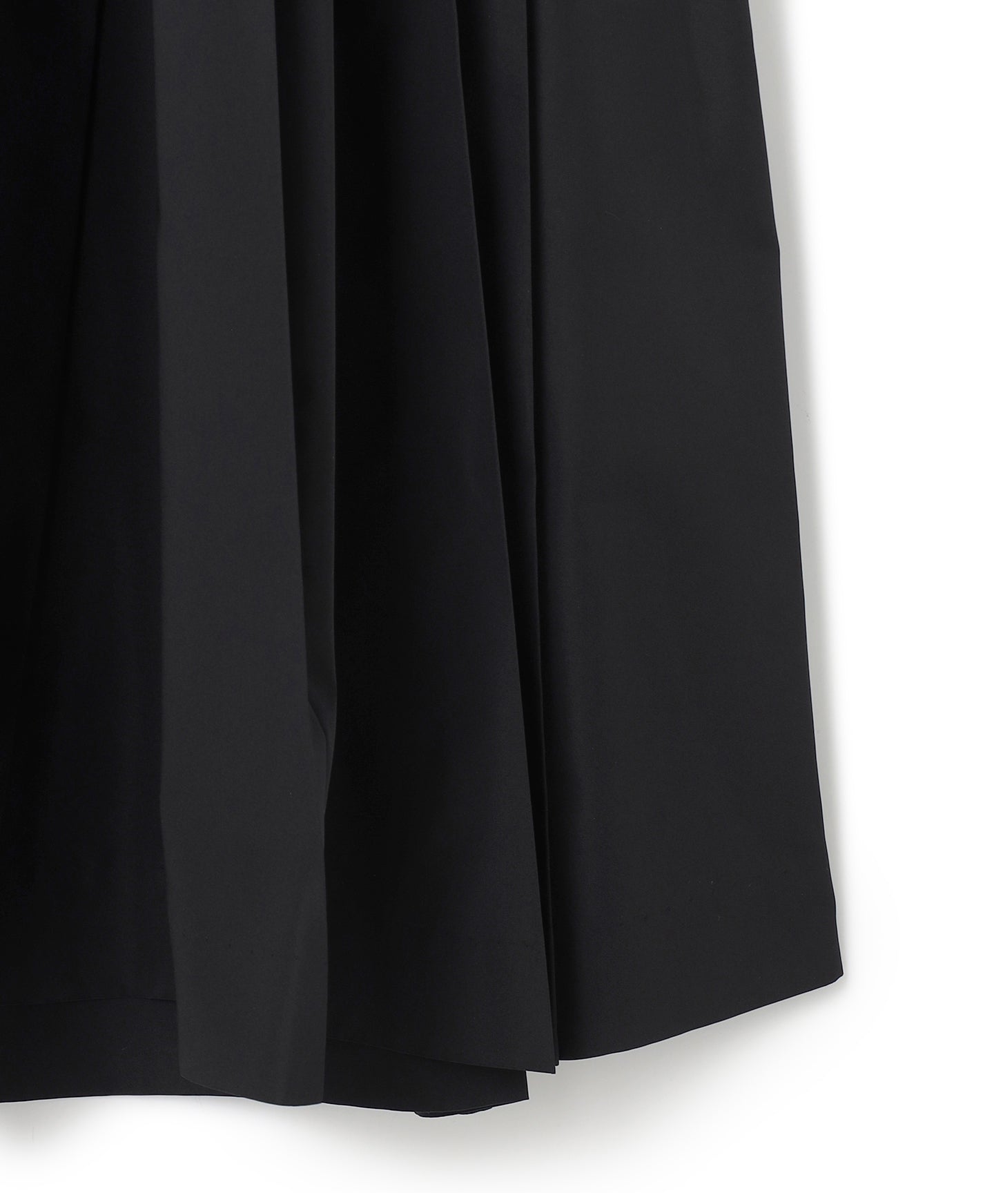 POLYESTER SILK TAFFETA / PLEATED A-LINE SKIRT