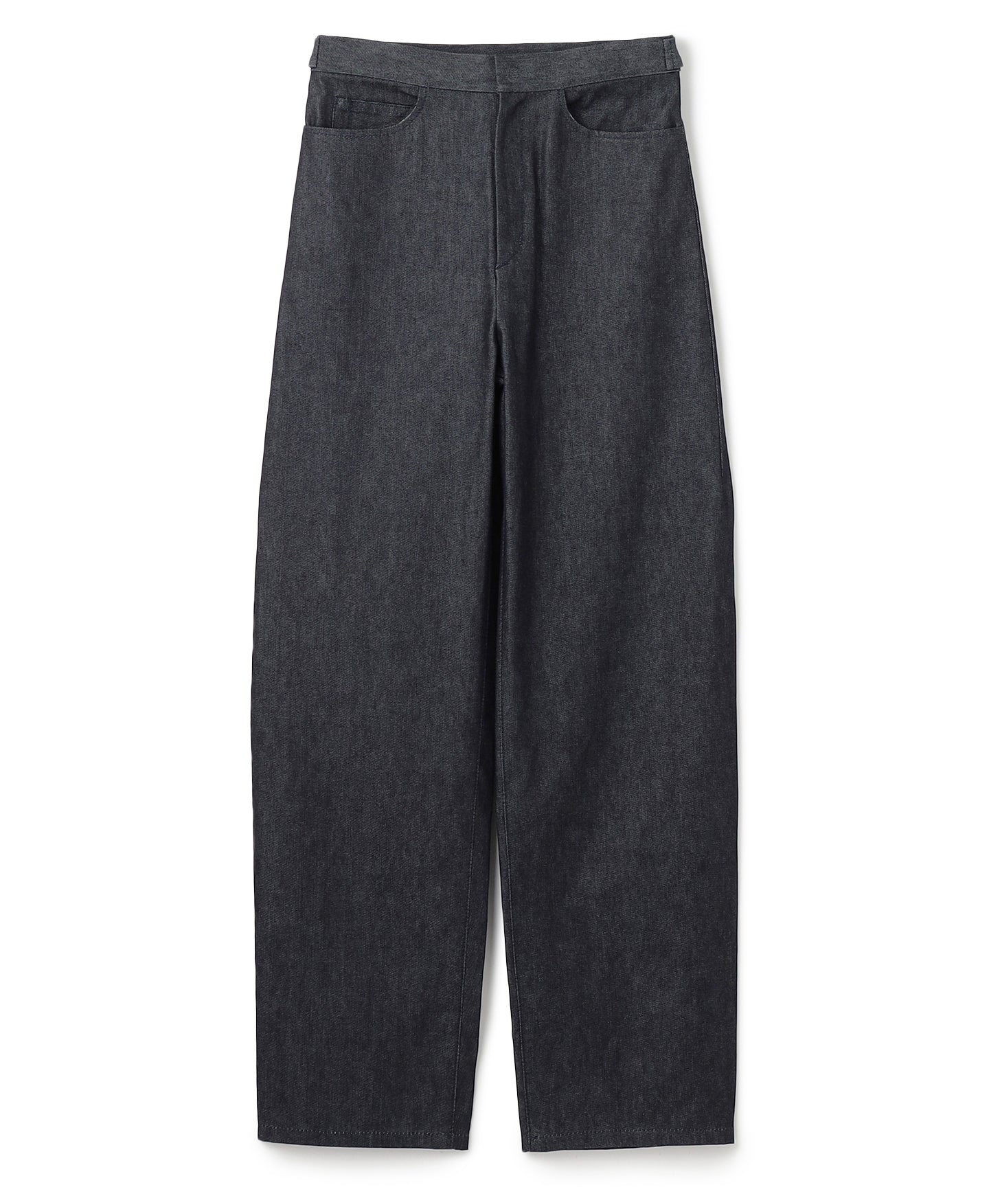 COTTON SILK DENIM / STRAIGHT TSUTSUMU  PANTS