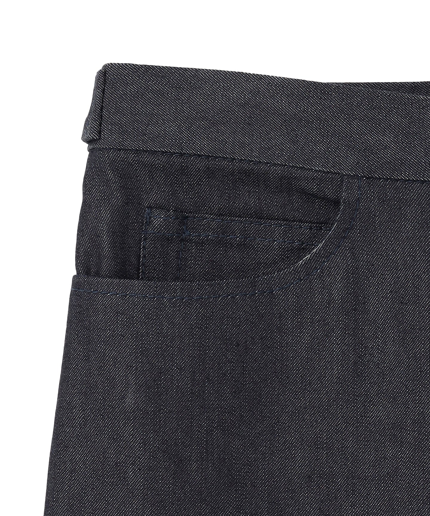 COTTON SILK DENIM / STRAIGHT TSUTSUMU  PANTS