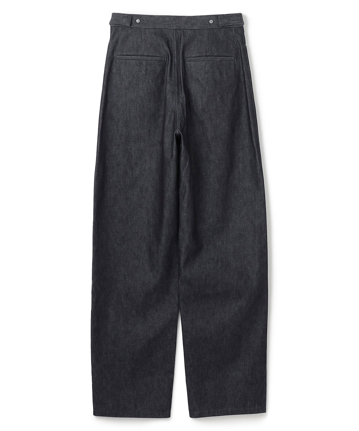 COTTON SILK DENIM / STRAIGHT TSUTSUMU  PANTS
