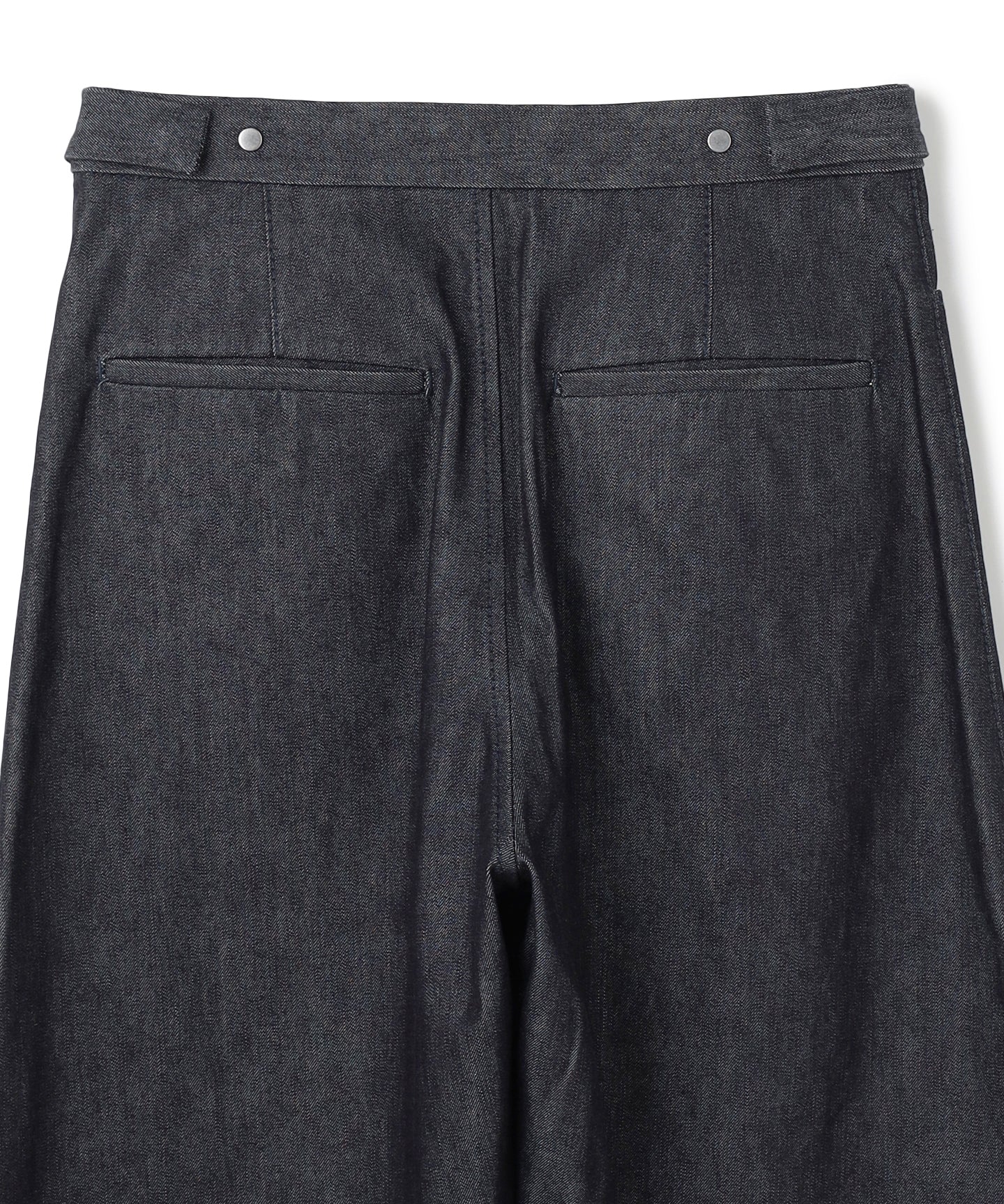 COTTON SILK DENIM / STRAIGHT TSUTSUMU  PANTS