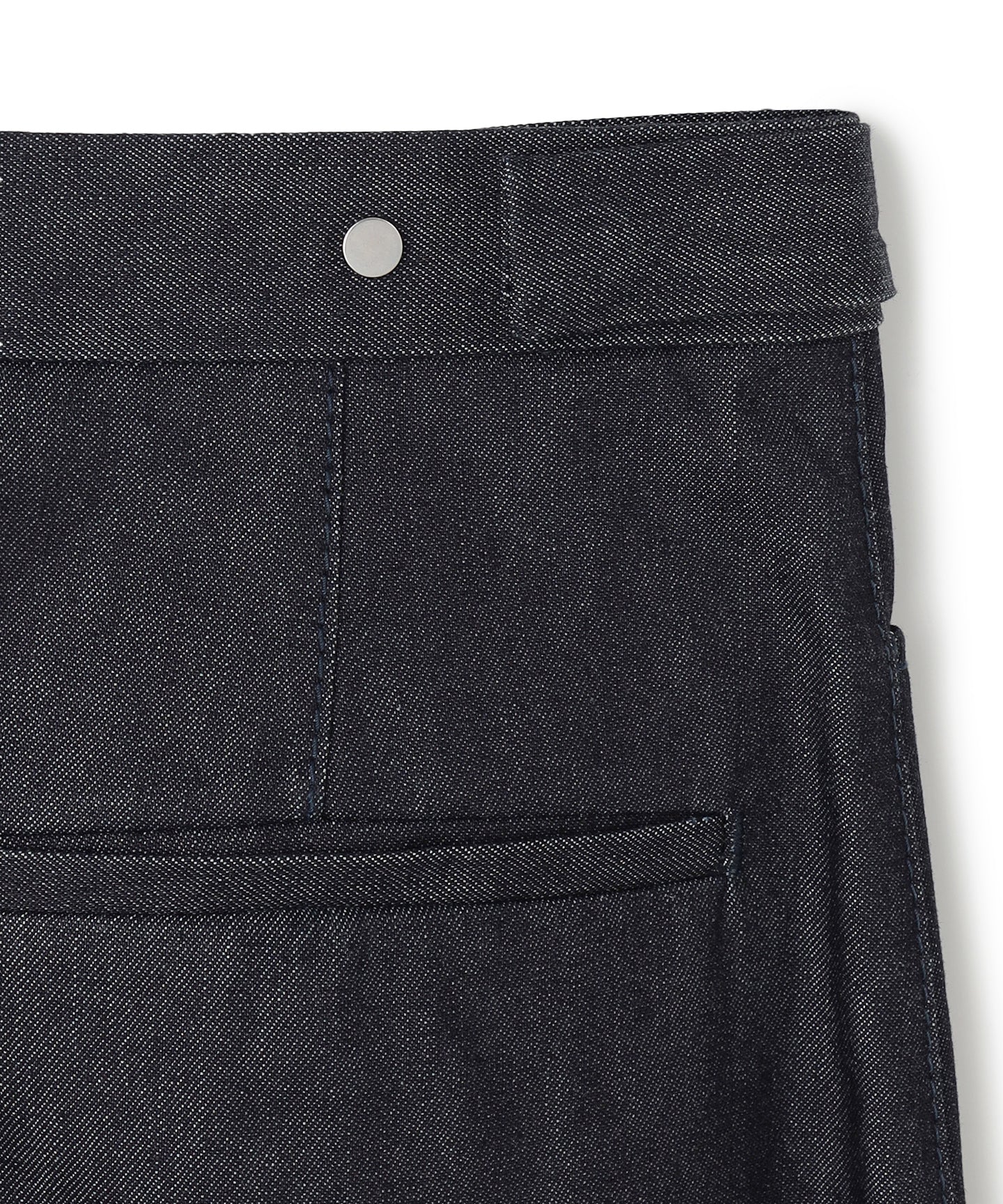 COTTON SILK DENIM / STRAIGHT TSUTSUMU  PANTS