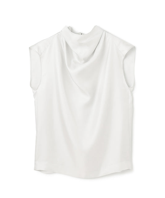 22MM SILK TWILL / DRAPEY NECK BLOUSE