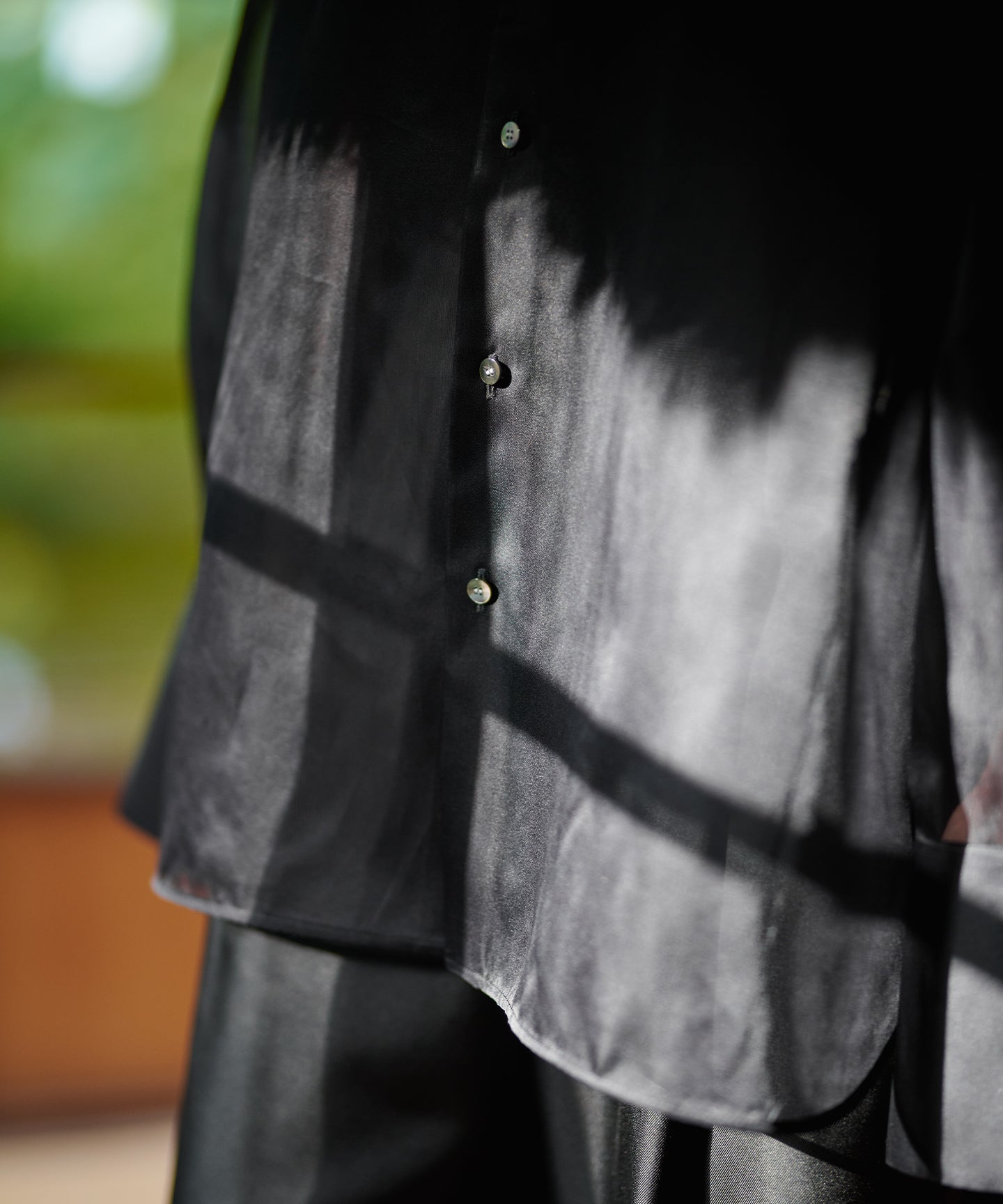 SILK SATIN ORGANDIE / OVERSIZED SHIRT BLOUSE