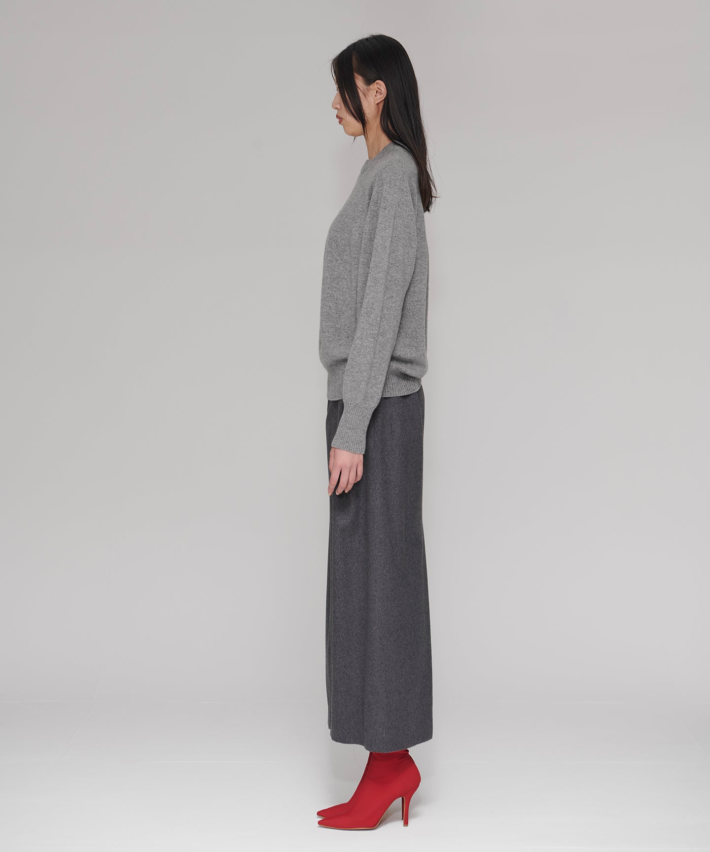 CASHMERE MIDDLE  GAUGE / CREWNECK KNIT