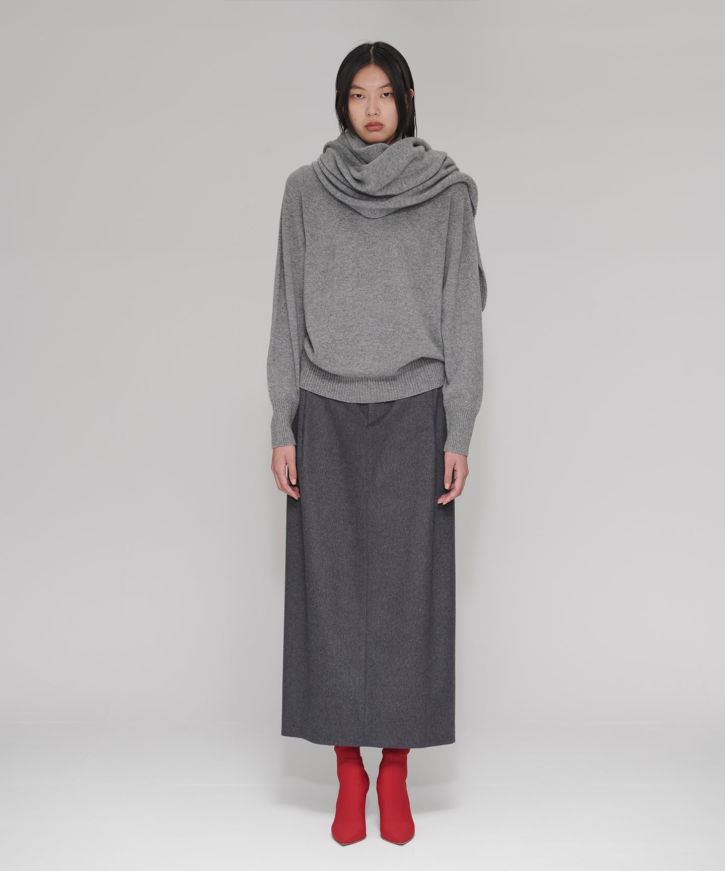 CASHMERE MIDDLE  GAUGE / CREWNECK KNIT