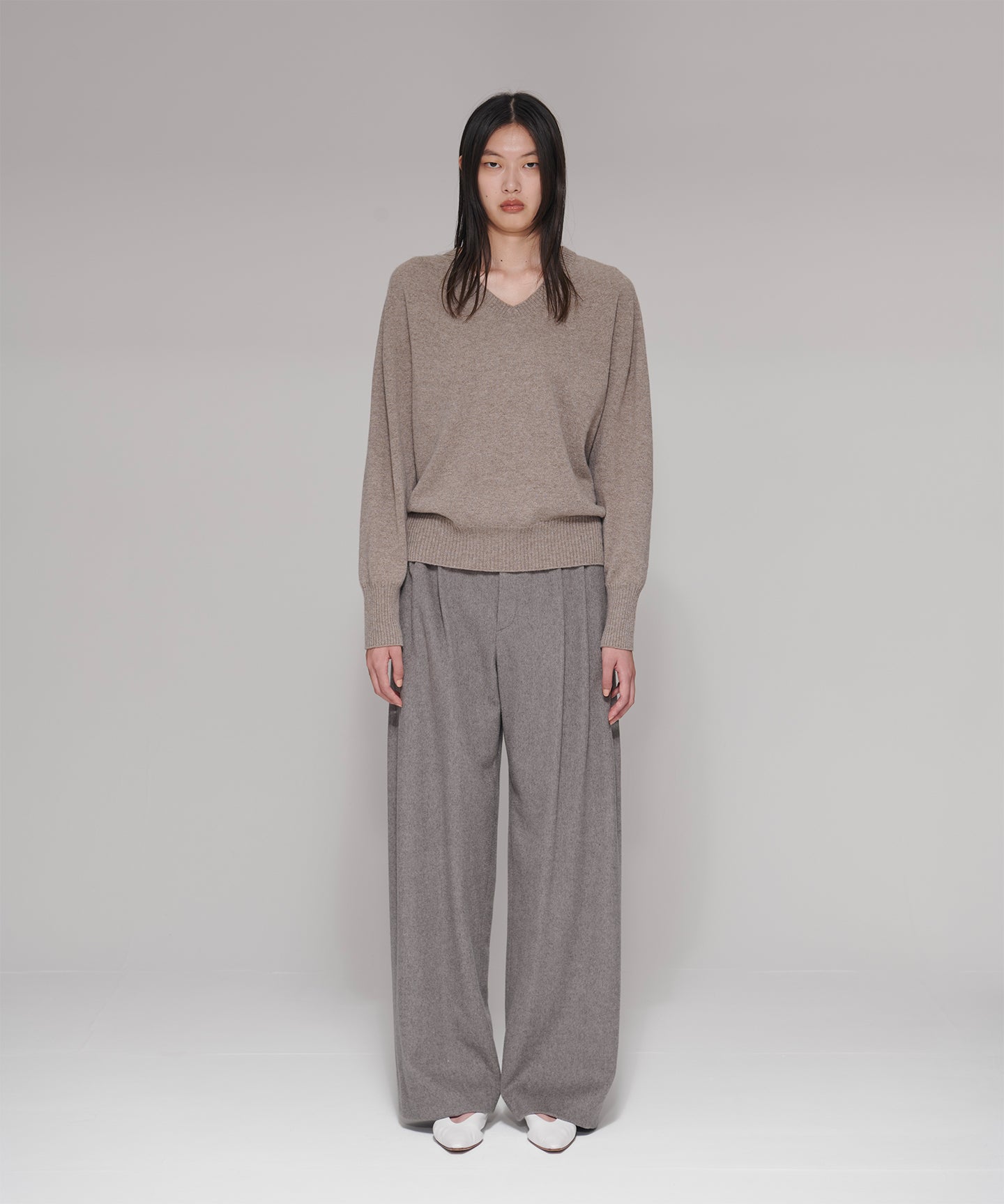 WOOL BEAVER / WIDE PANTS