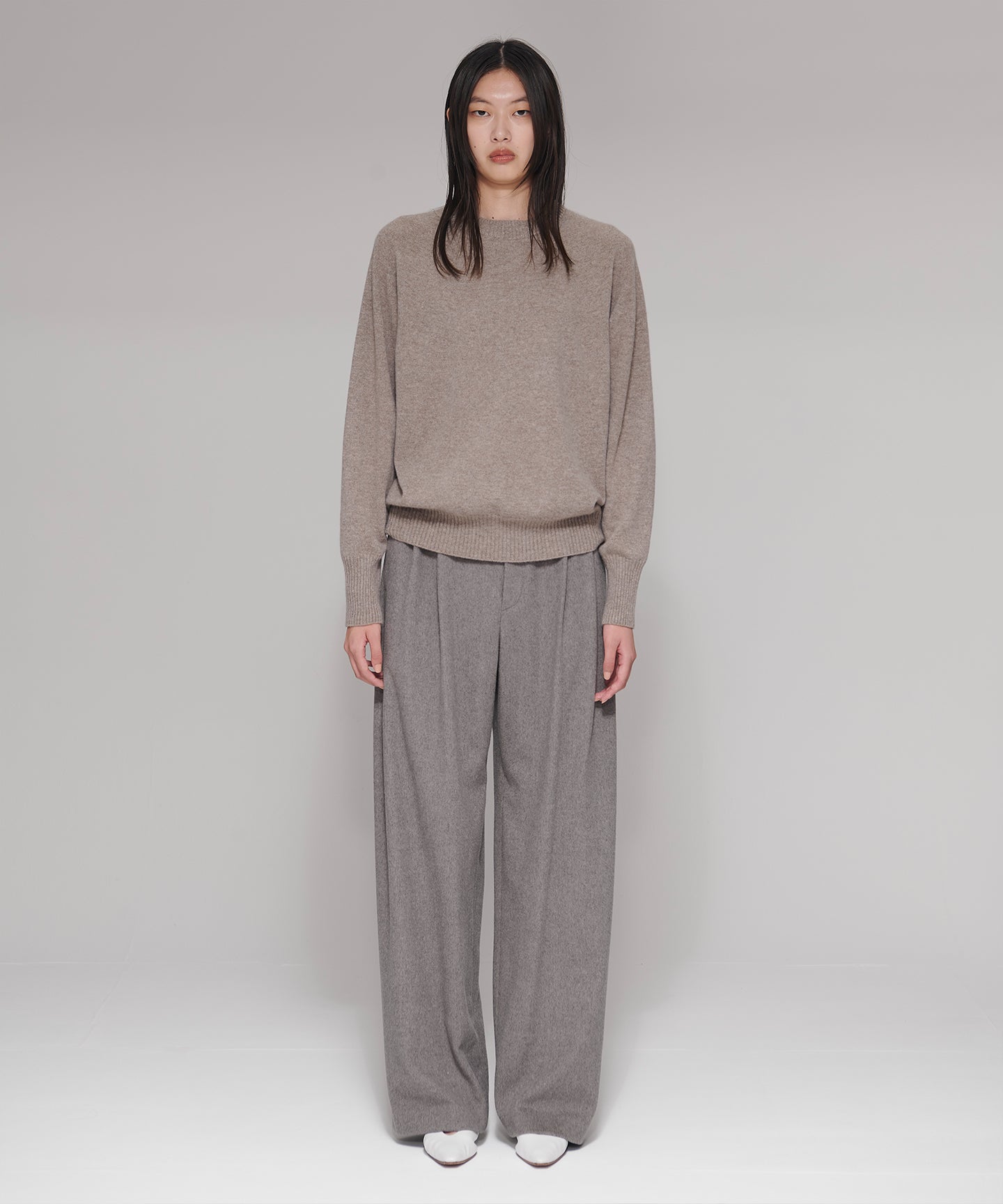 CASHMERE MIDDLE  GAUGE / CREWNECK KNIT