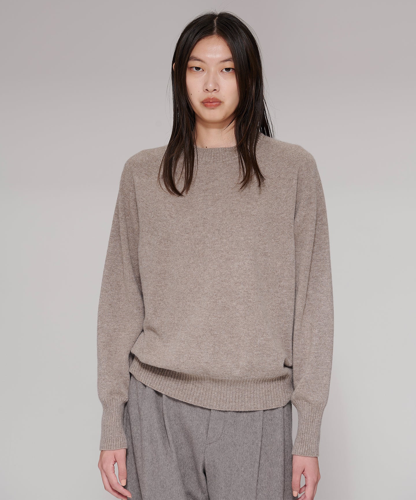 CASHMERE MIDDLE  GAUGE / CREWNECK KNIT