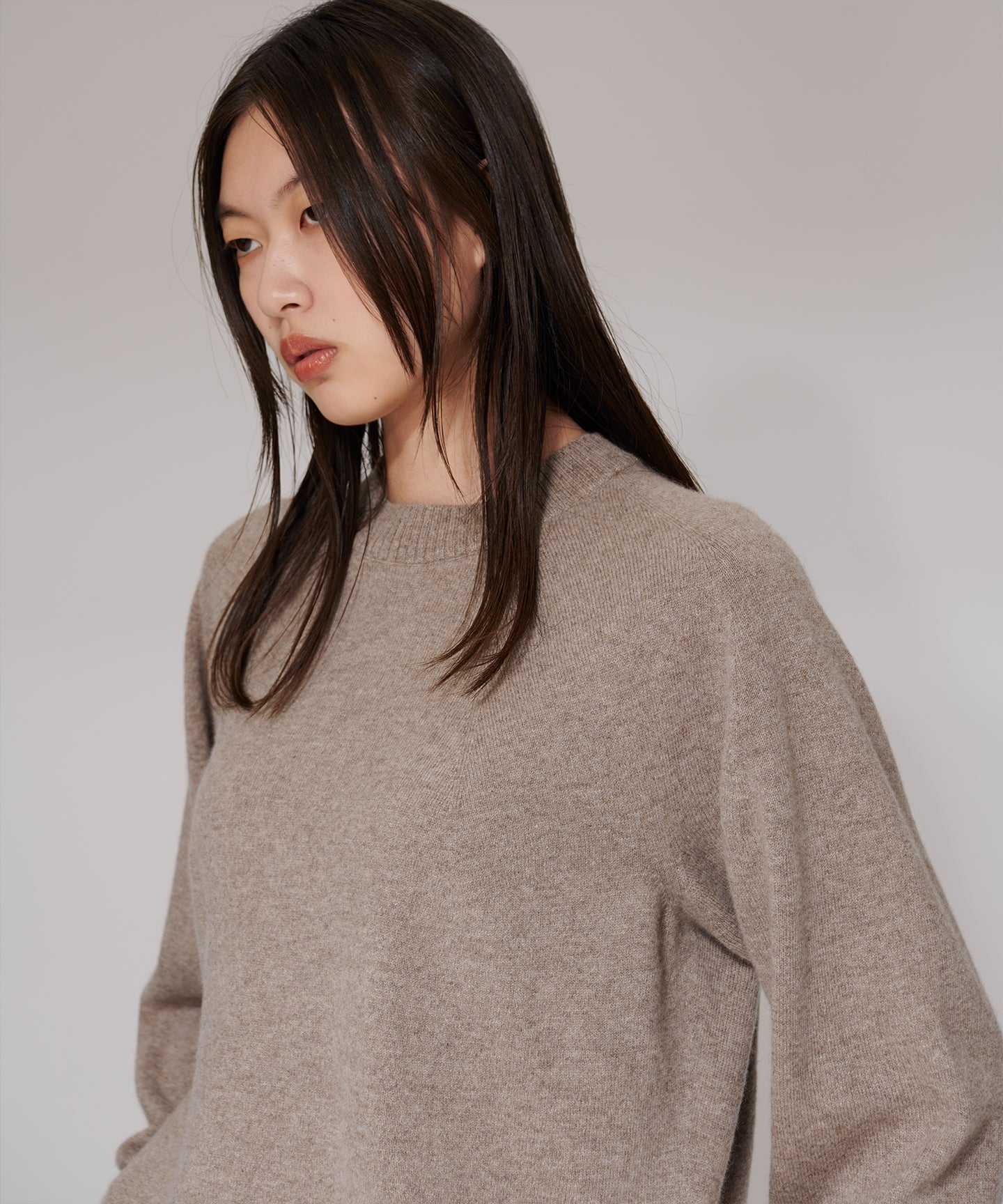 CASHMERE MIDDLE  GAUGE / CREWNECK KNIT