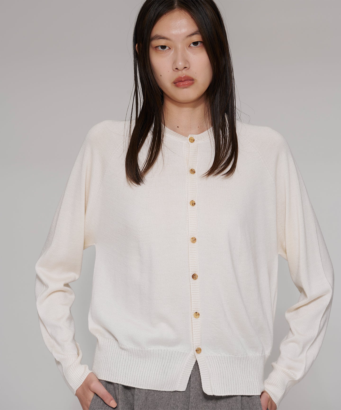 CASHMERE SILK WHOLEGARMENT / CARDIGAN