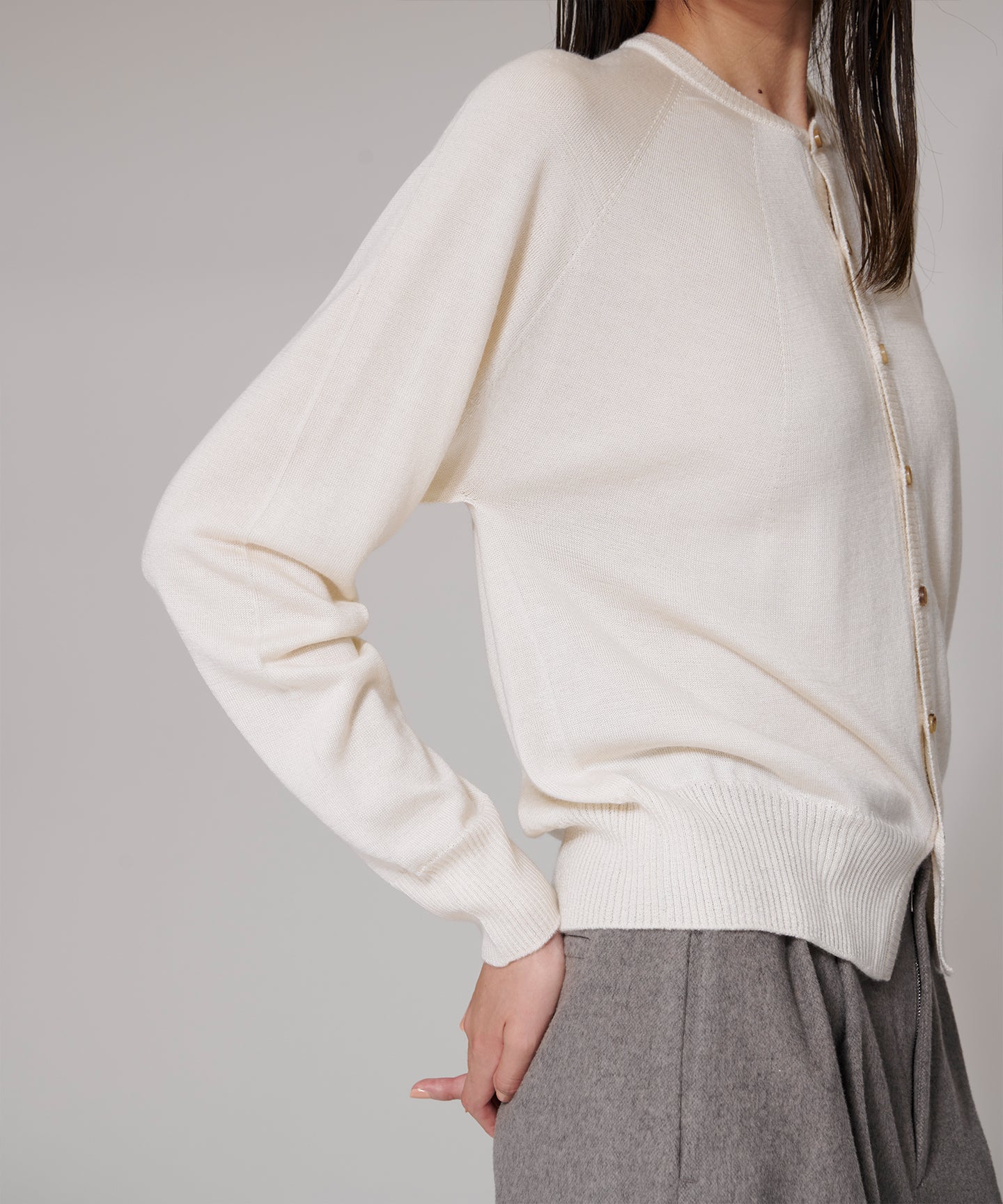 CASHMERE SILK WHOLEGARMENT / CARDIGAN