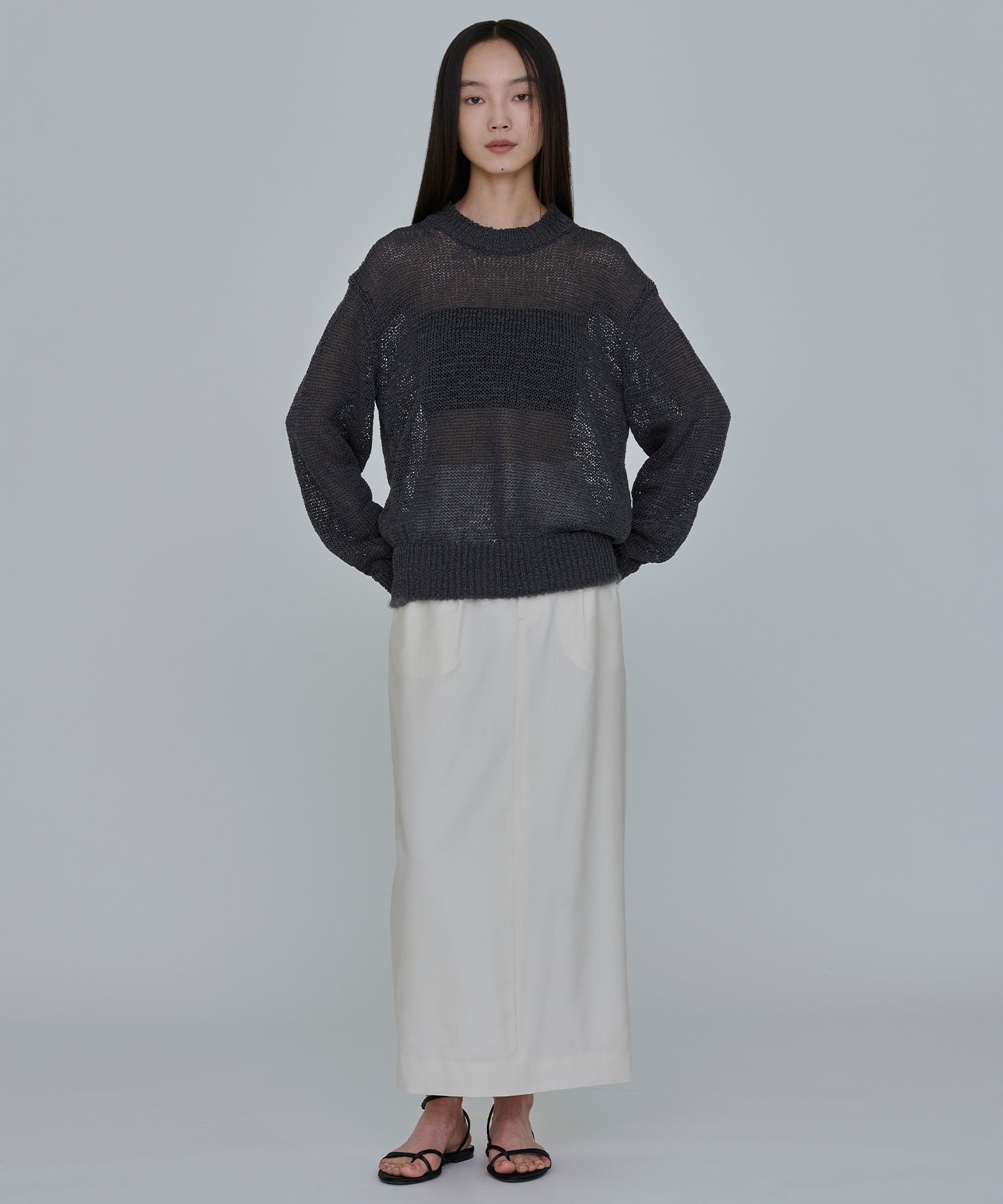 GIMA COTTON / ROUND NECK LS