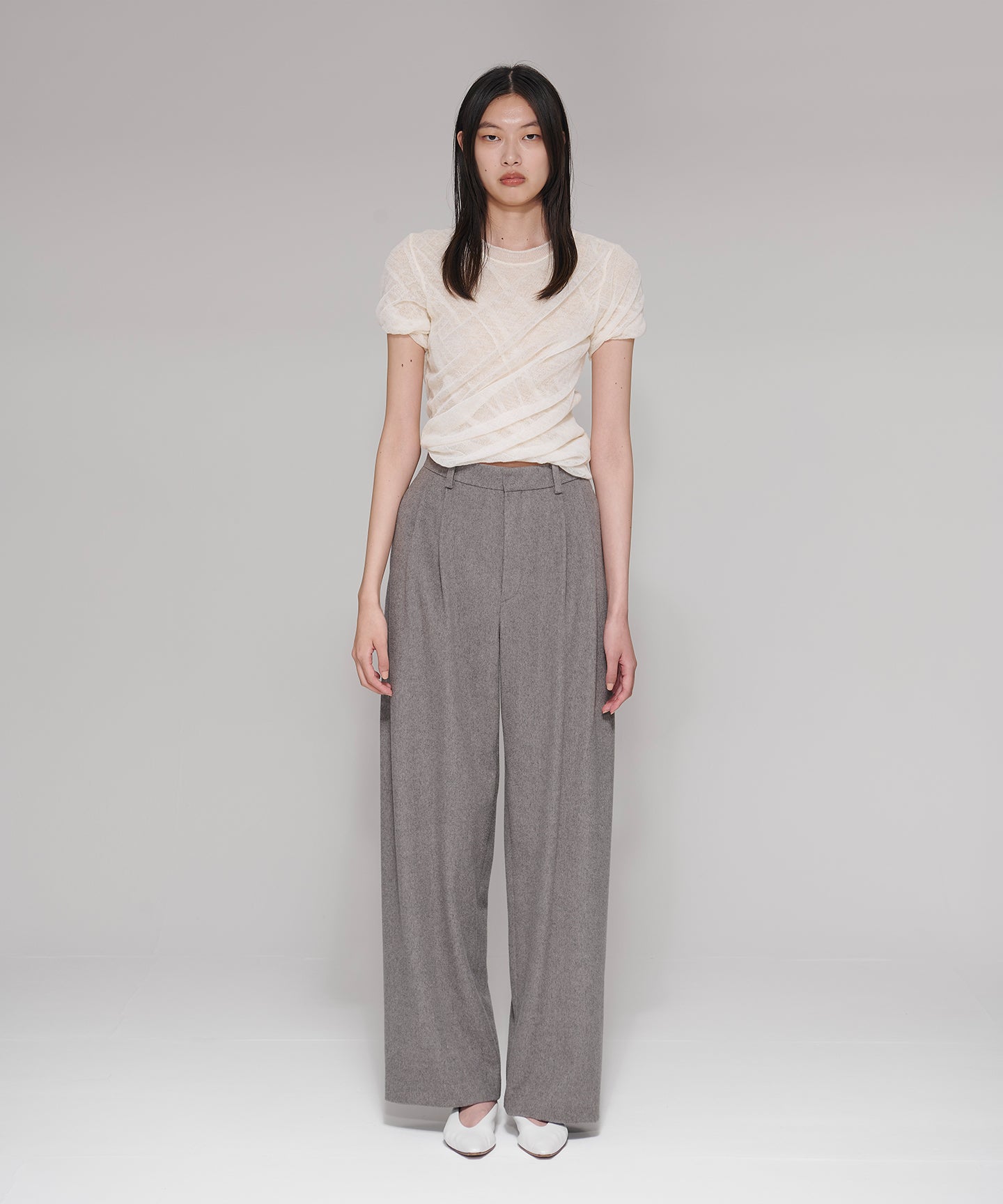 WOOL HIGH TWIST / HALF SLEEVES KNIT