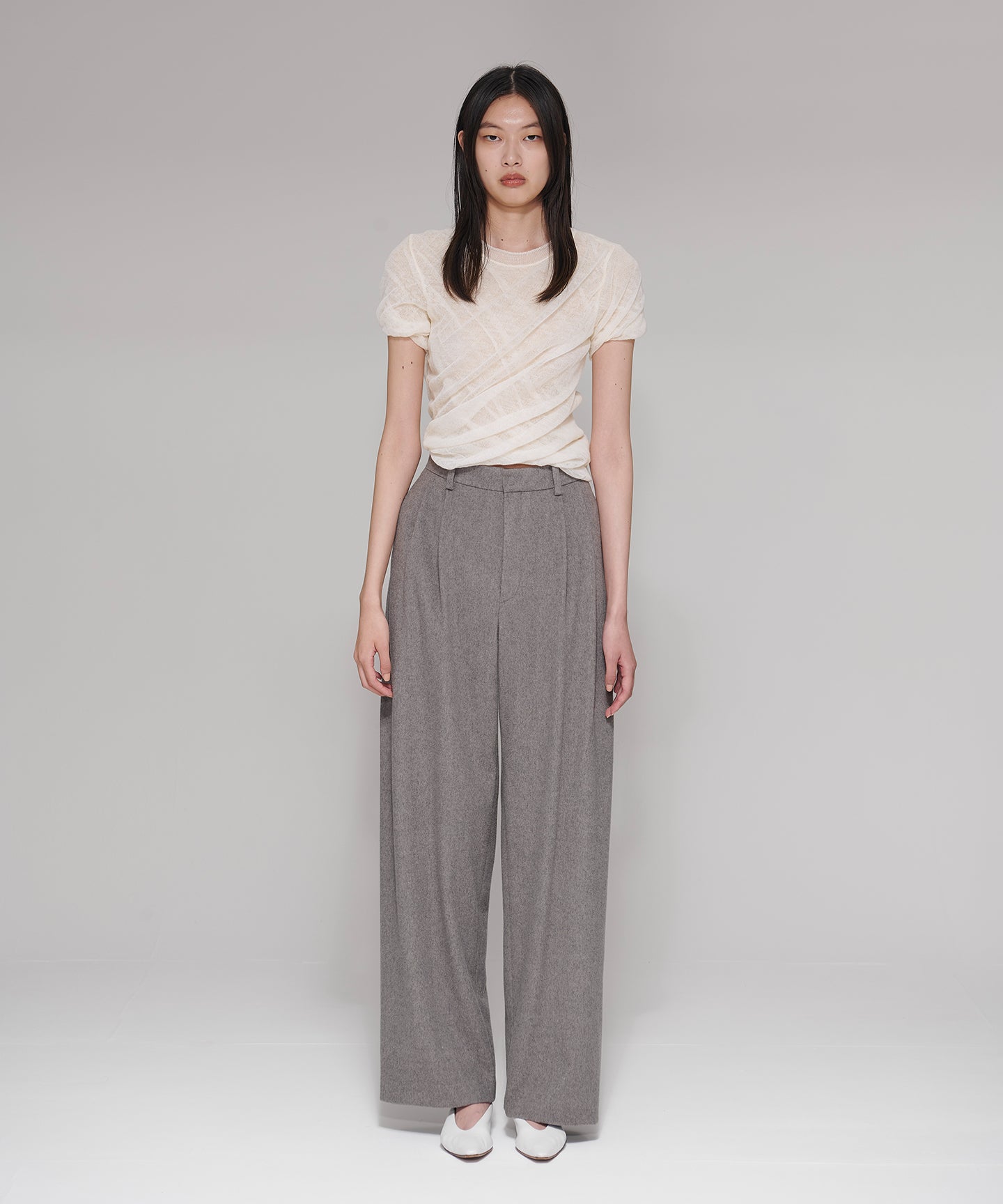 WOOL HIGH TWIST / HALF SLEEVES KNIT