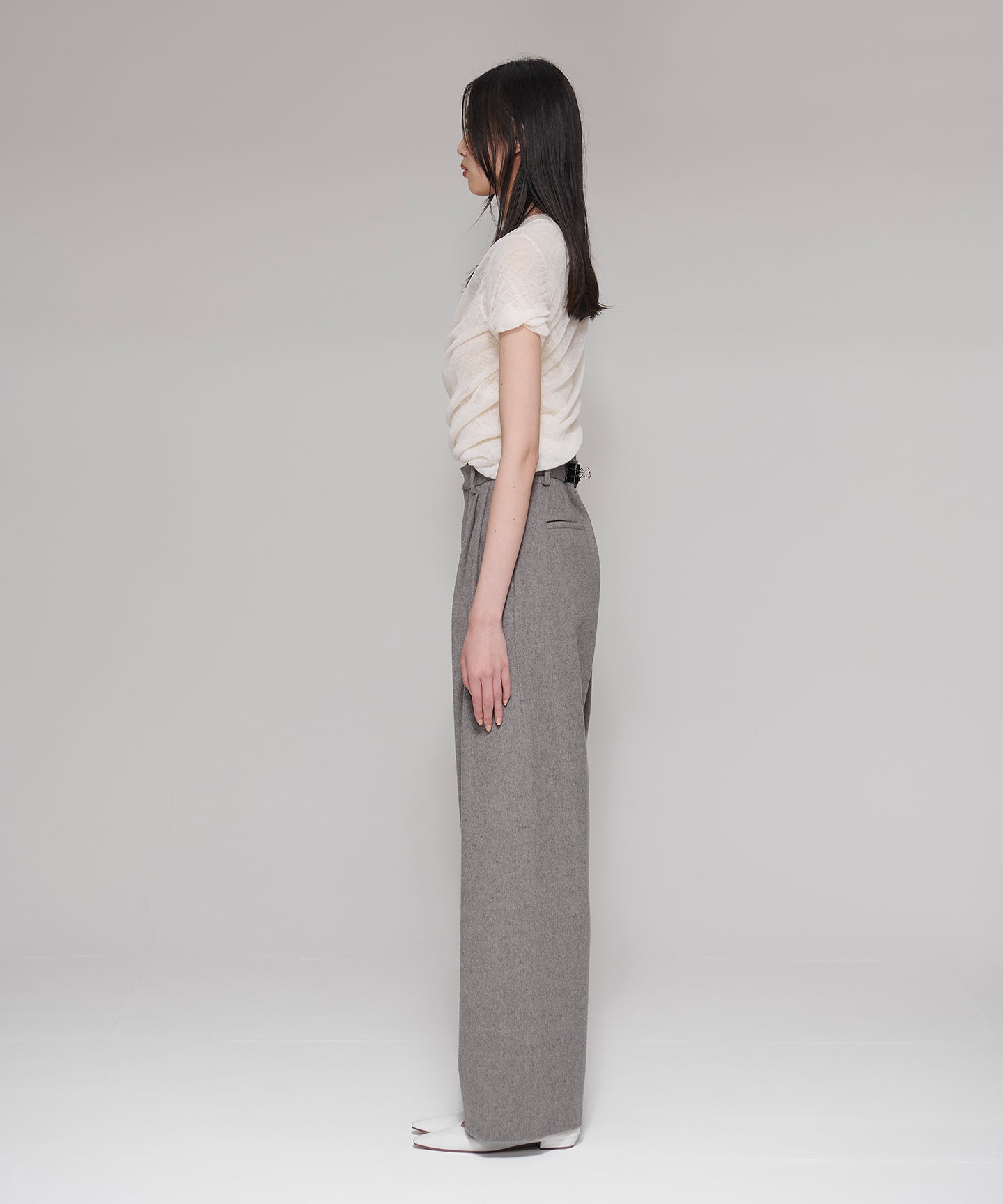 WOOL HIGH TWIST / HALF SLEEVES KNIT