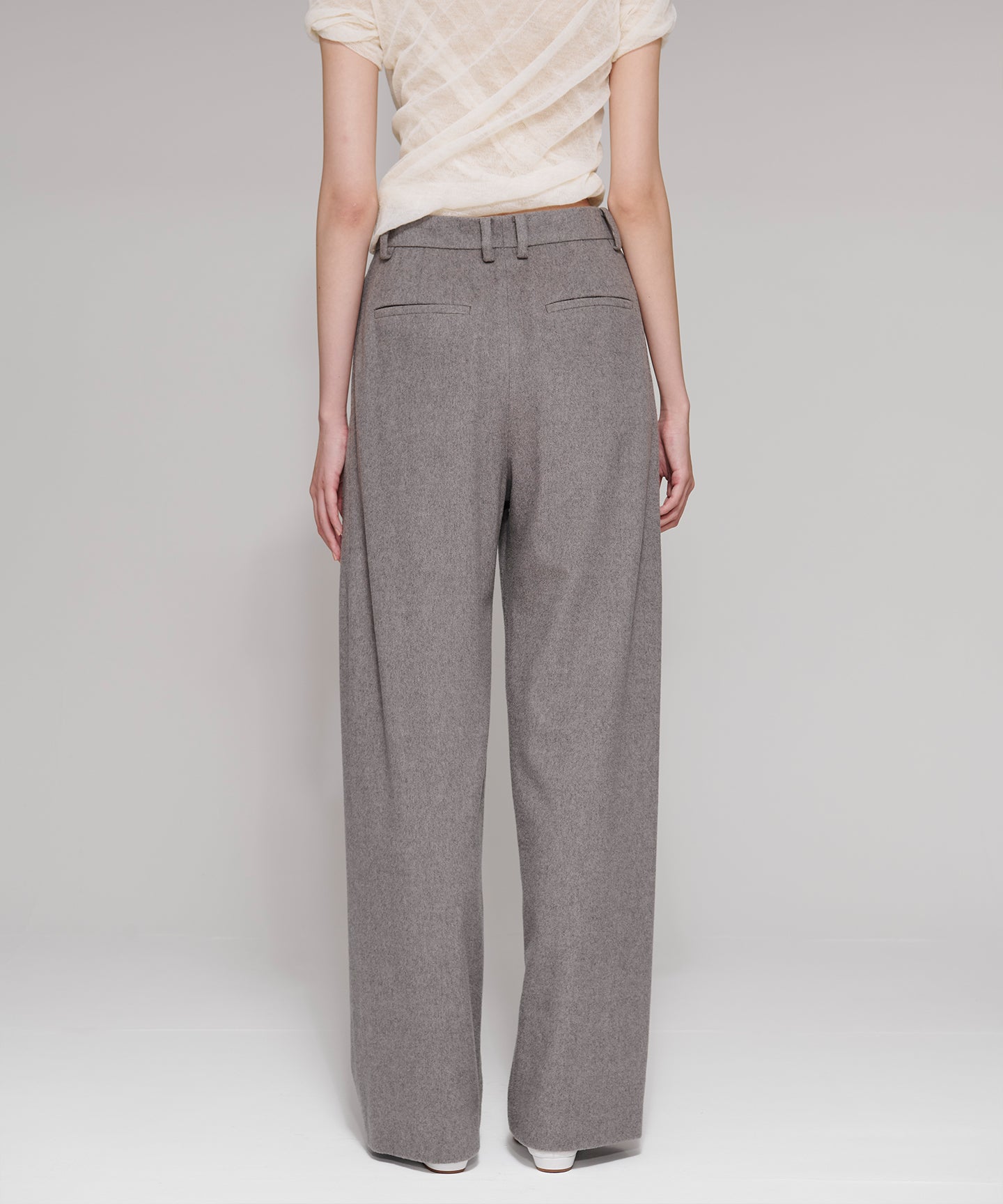 WOOL BEAVER / WIDE PANTS