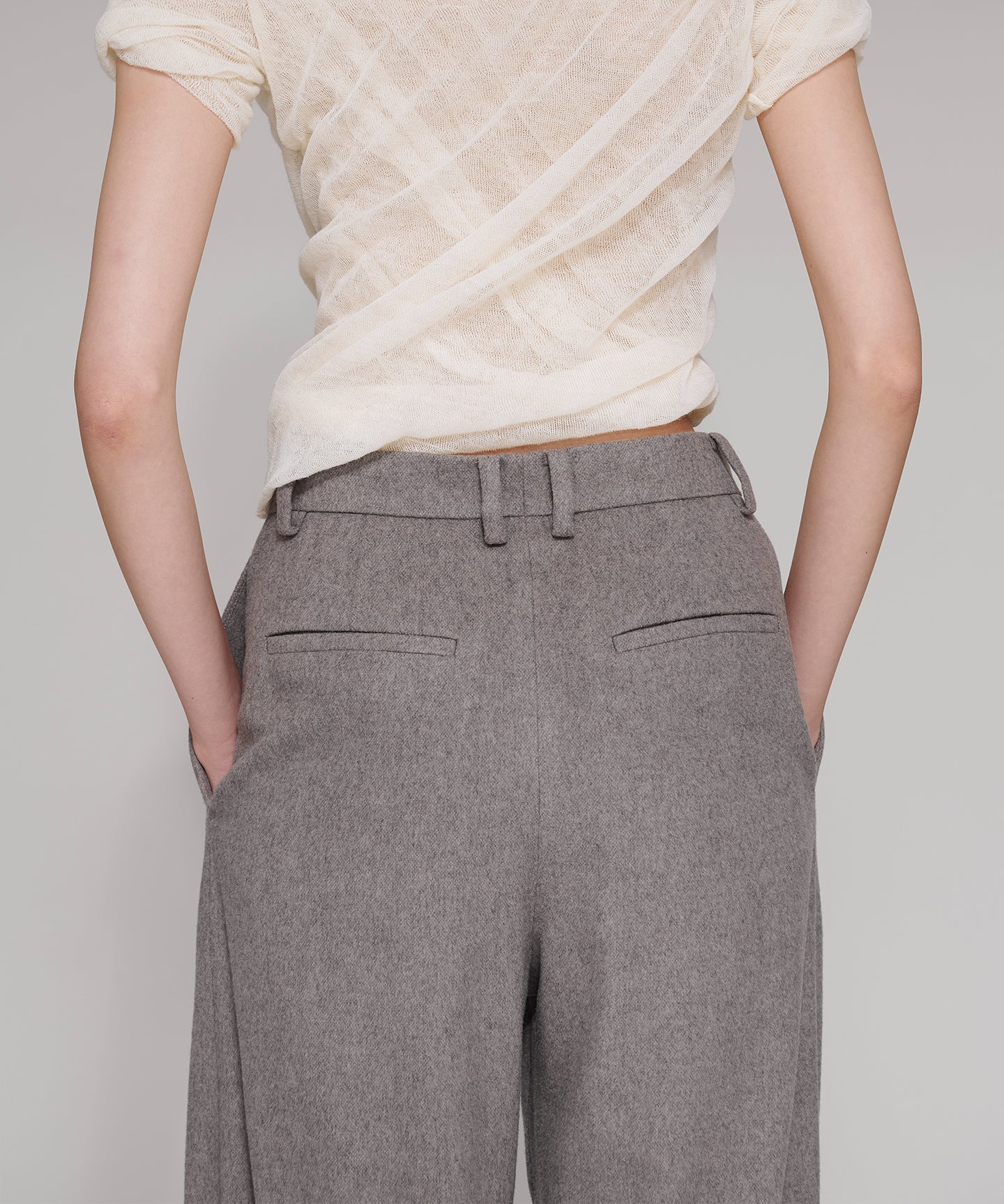 WOOL BEAVER / WIDE PANTS