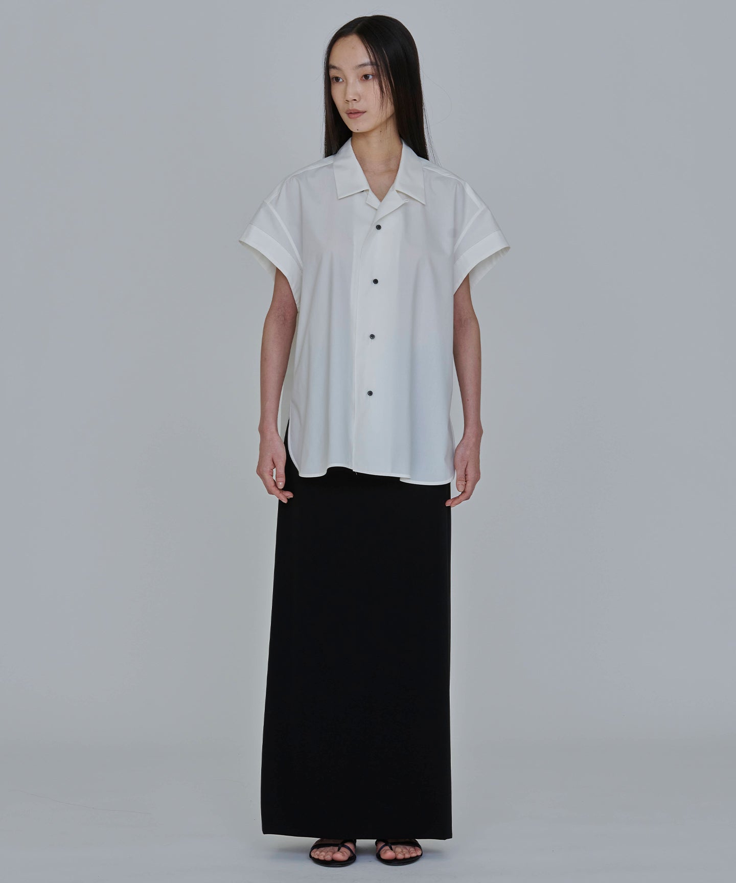 COTTON SILK TYPEWRITER / OPEN COLLAR SHIRTS