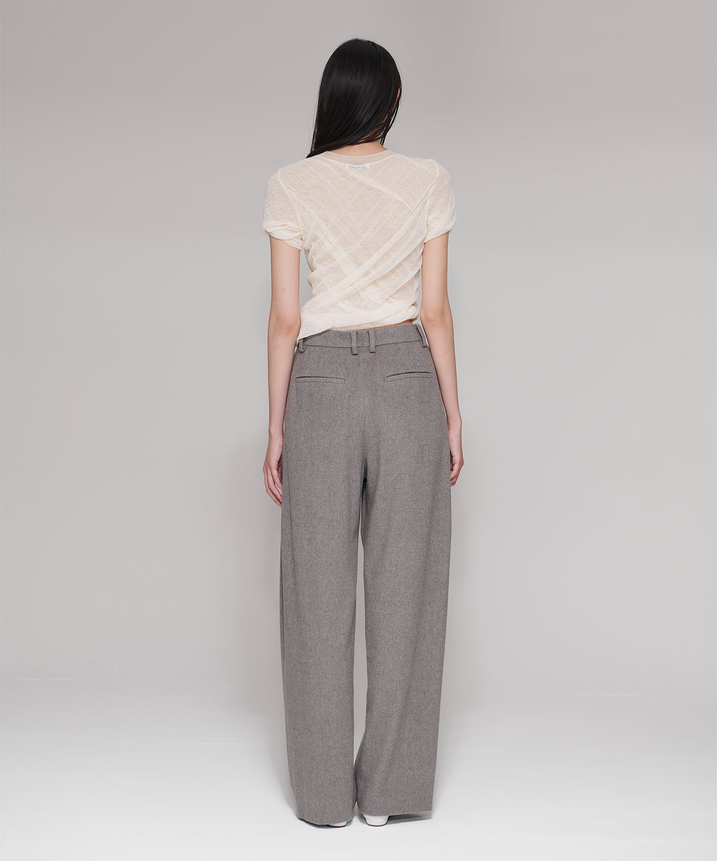 WOOL BEAVER / WIDE PANTS